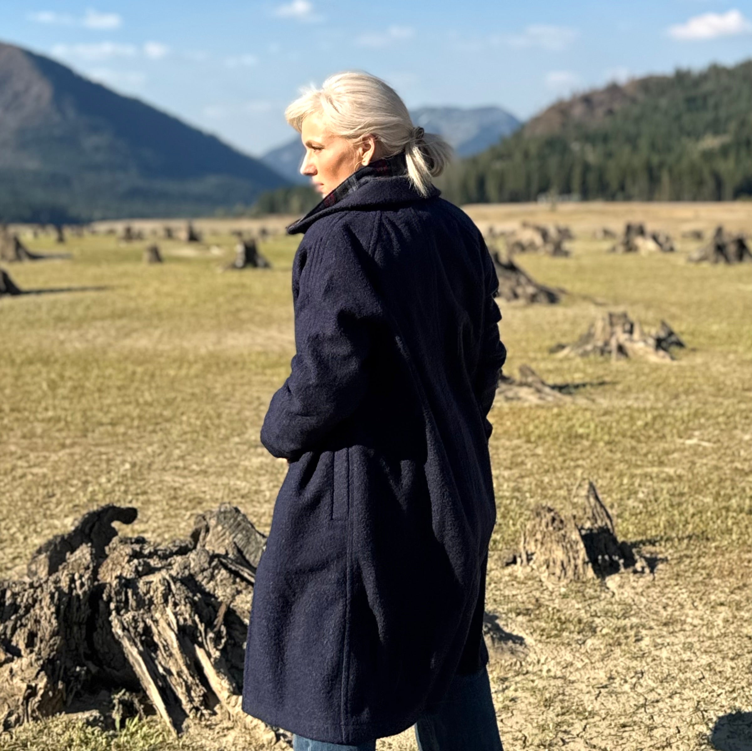 Highland Teddy Coat Navy