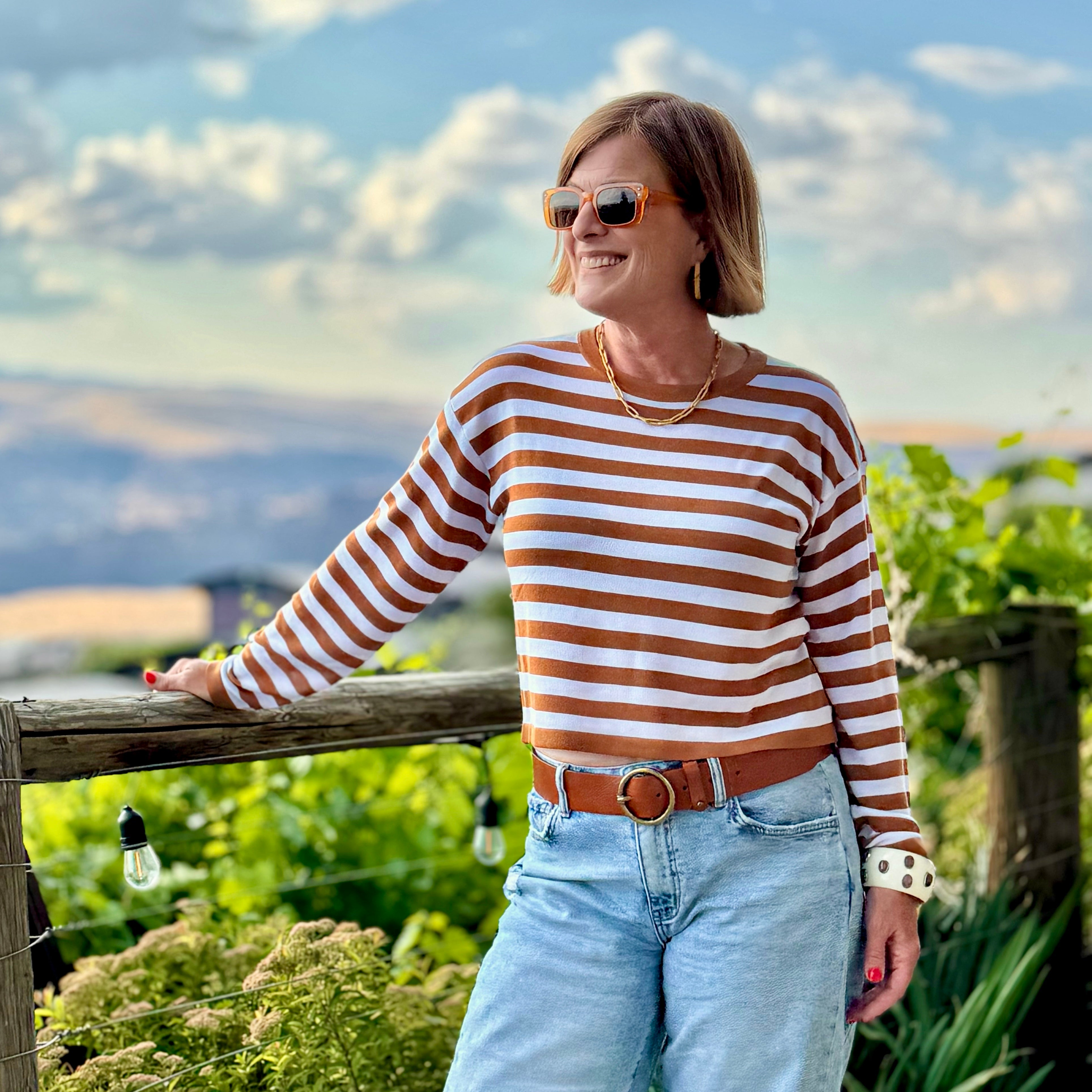 Cinnamon Stripe Top