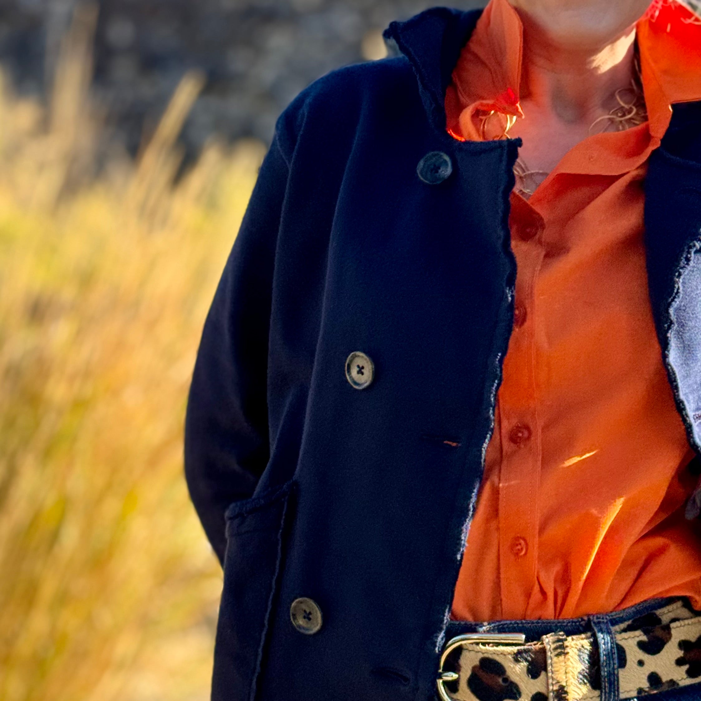 Voyager French Terry Peacoat Navy