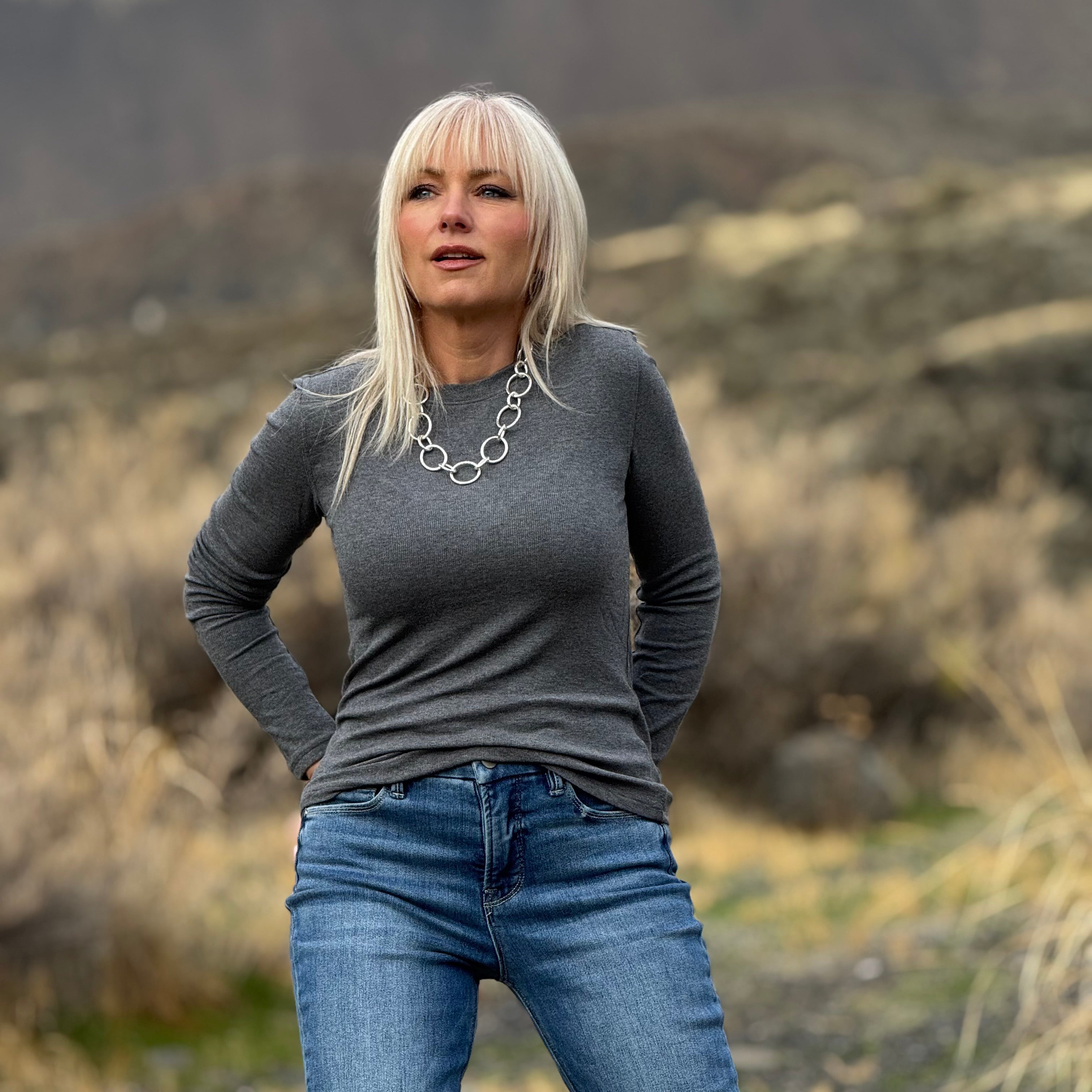 SILVER RIDGE MODAL TEE Heather Gray