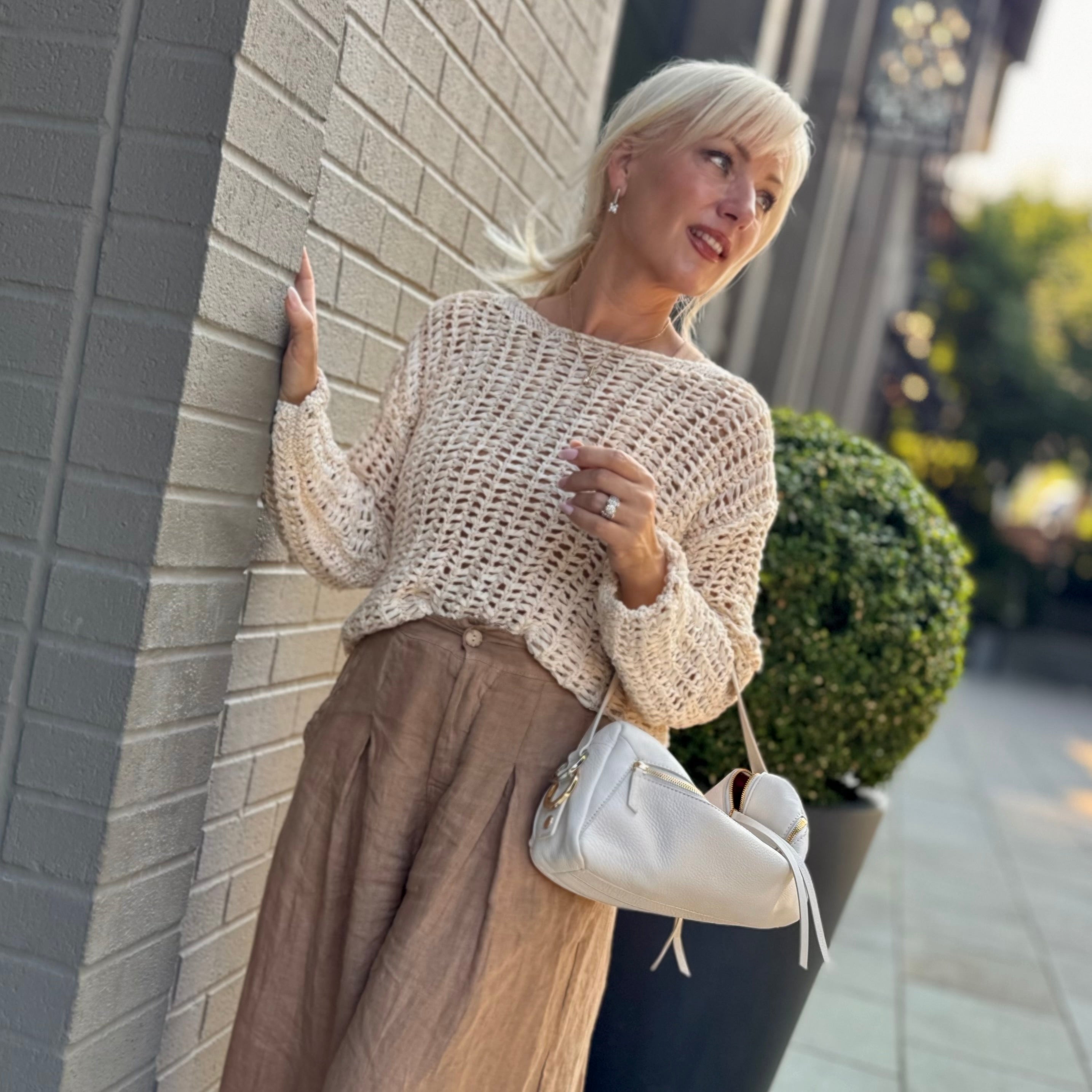 Coastal Breeze Open-Weave Sweater