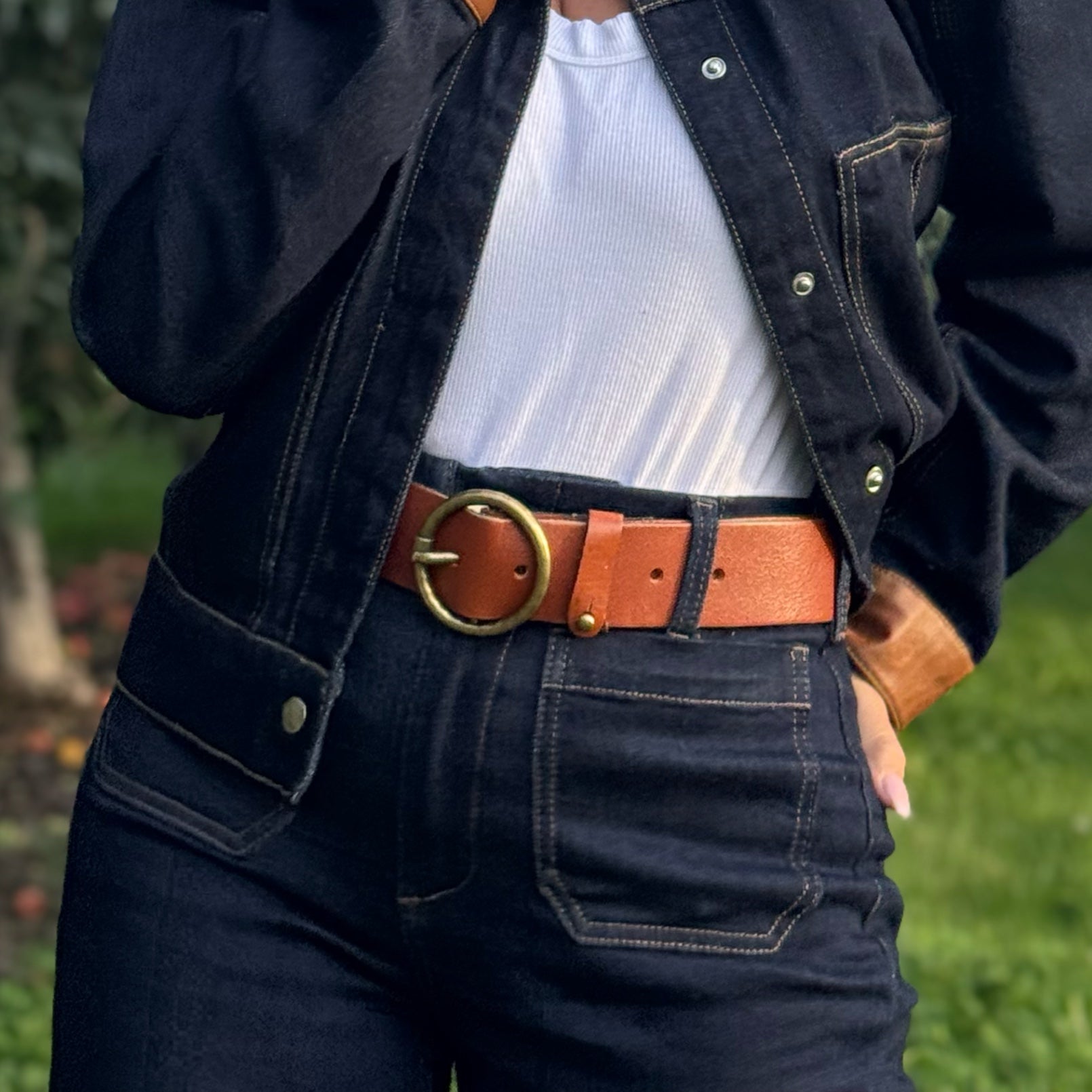 Rhylee Circle Belt (Cognac) (Copy)
