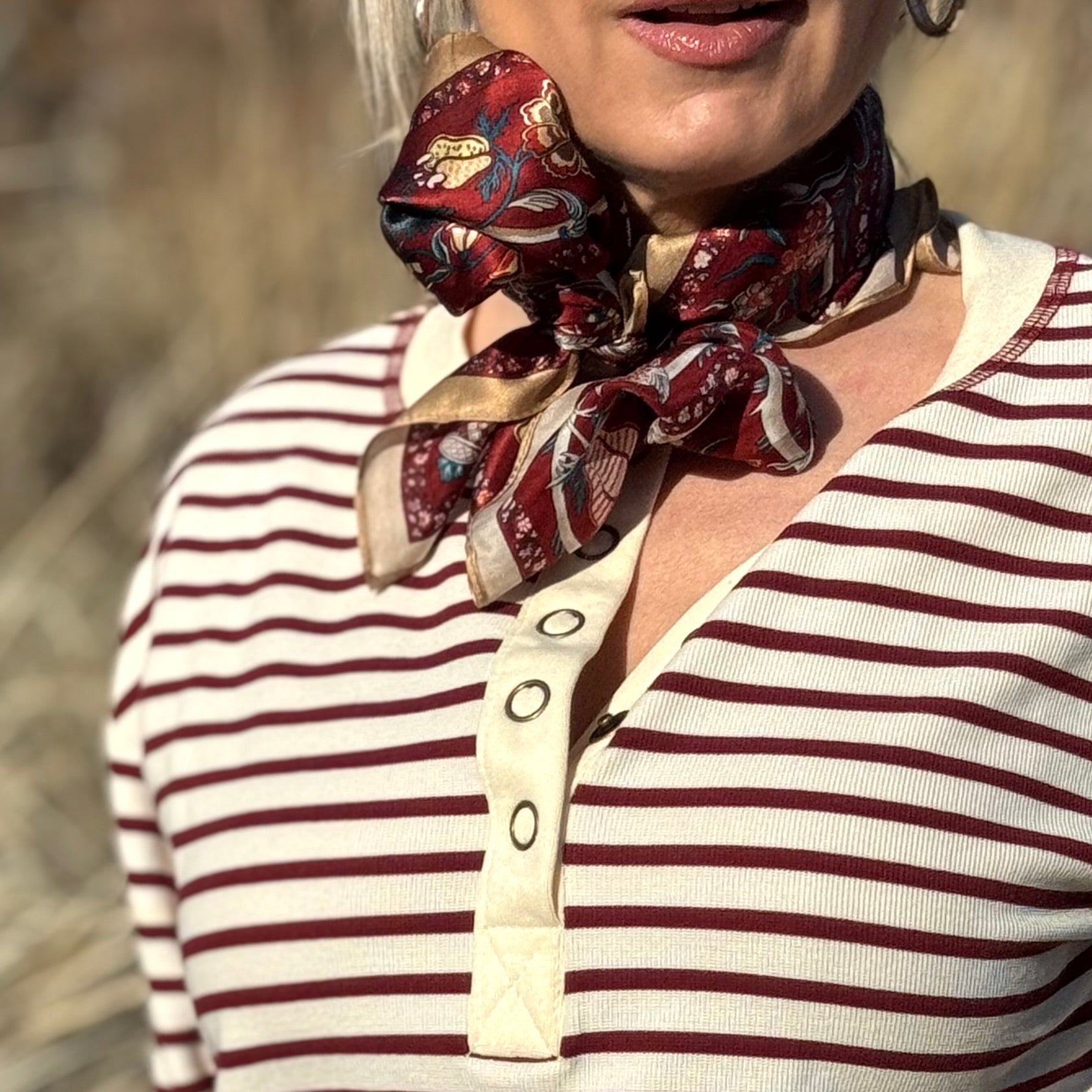 Rouge Mulberry Silk Scarf