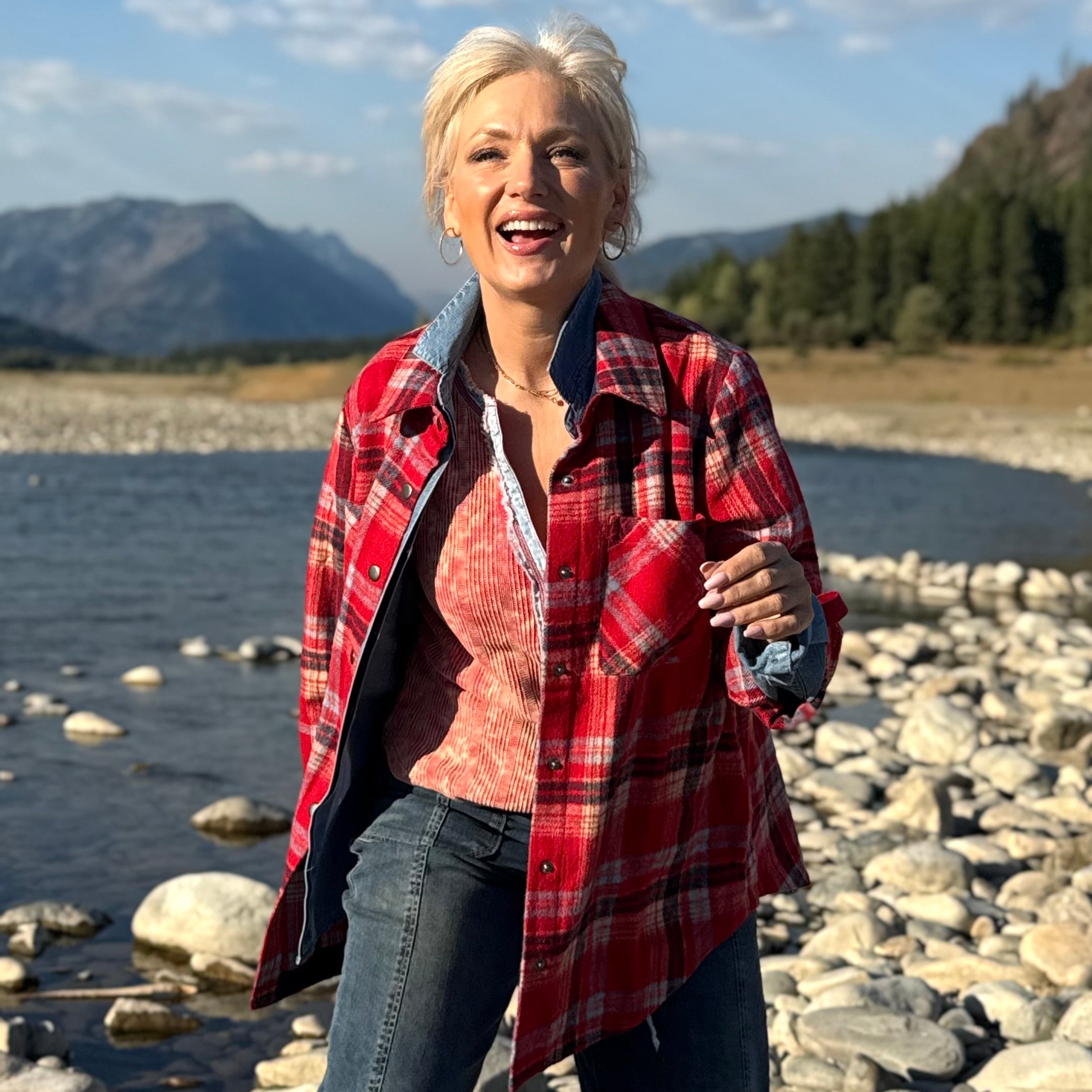 Heritage Plaid Flannel Jacket Red