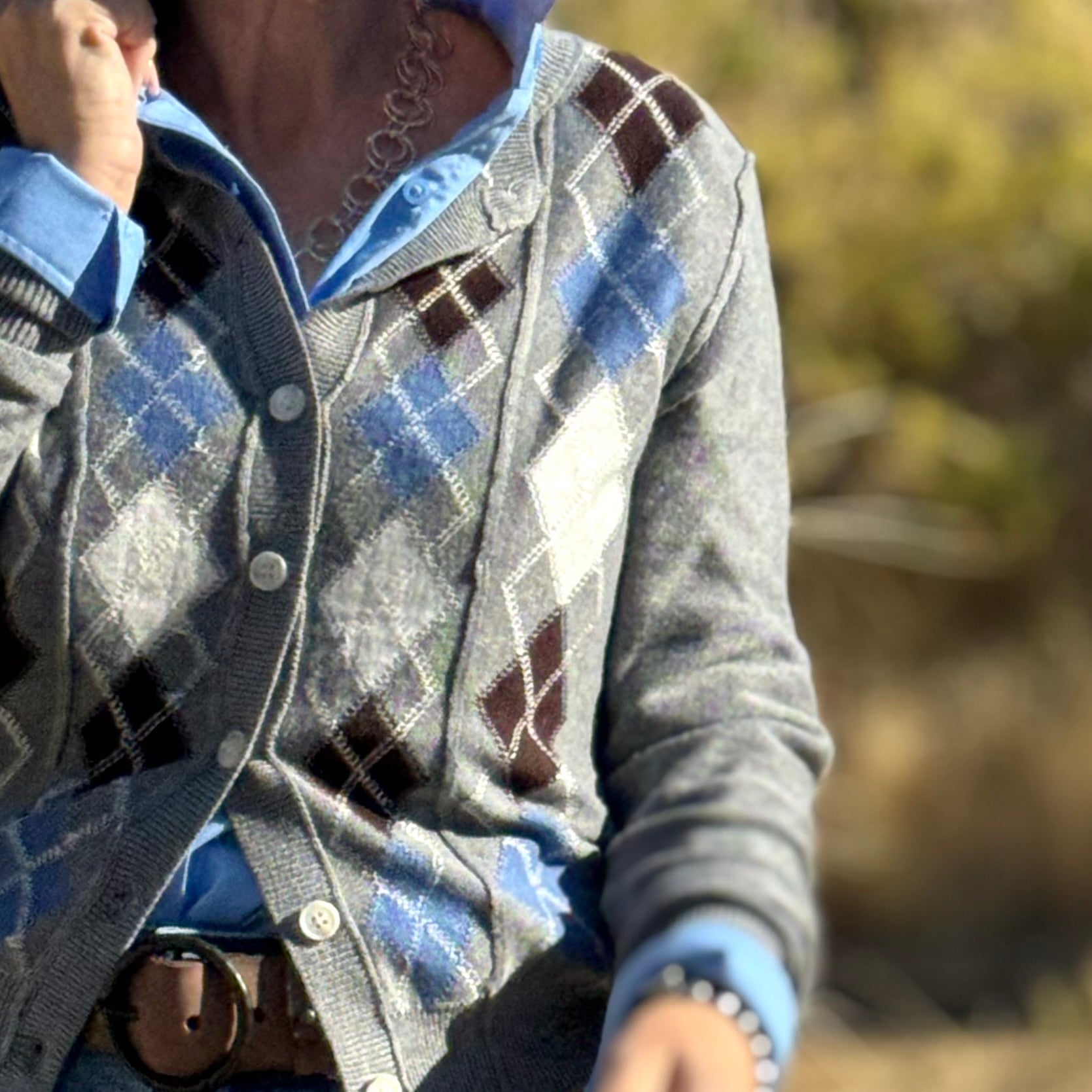 Bluegrass Argyle Cardigan