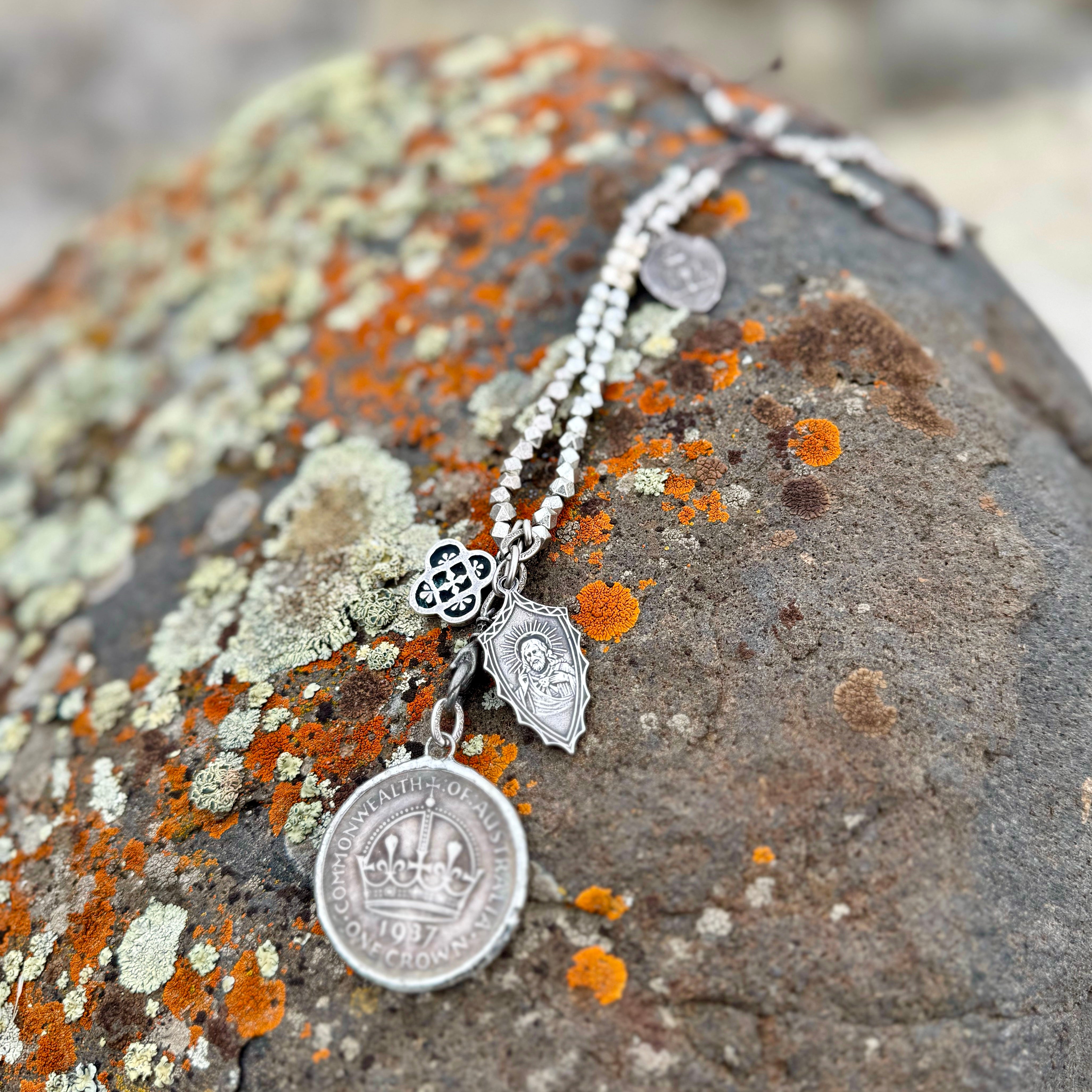 Paula Carvalho Adjustable Coin Charm Necklace