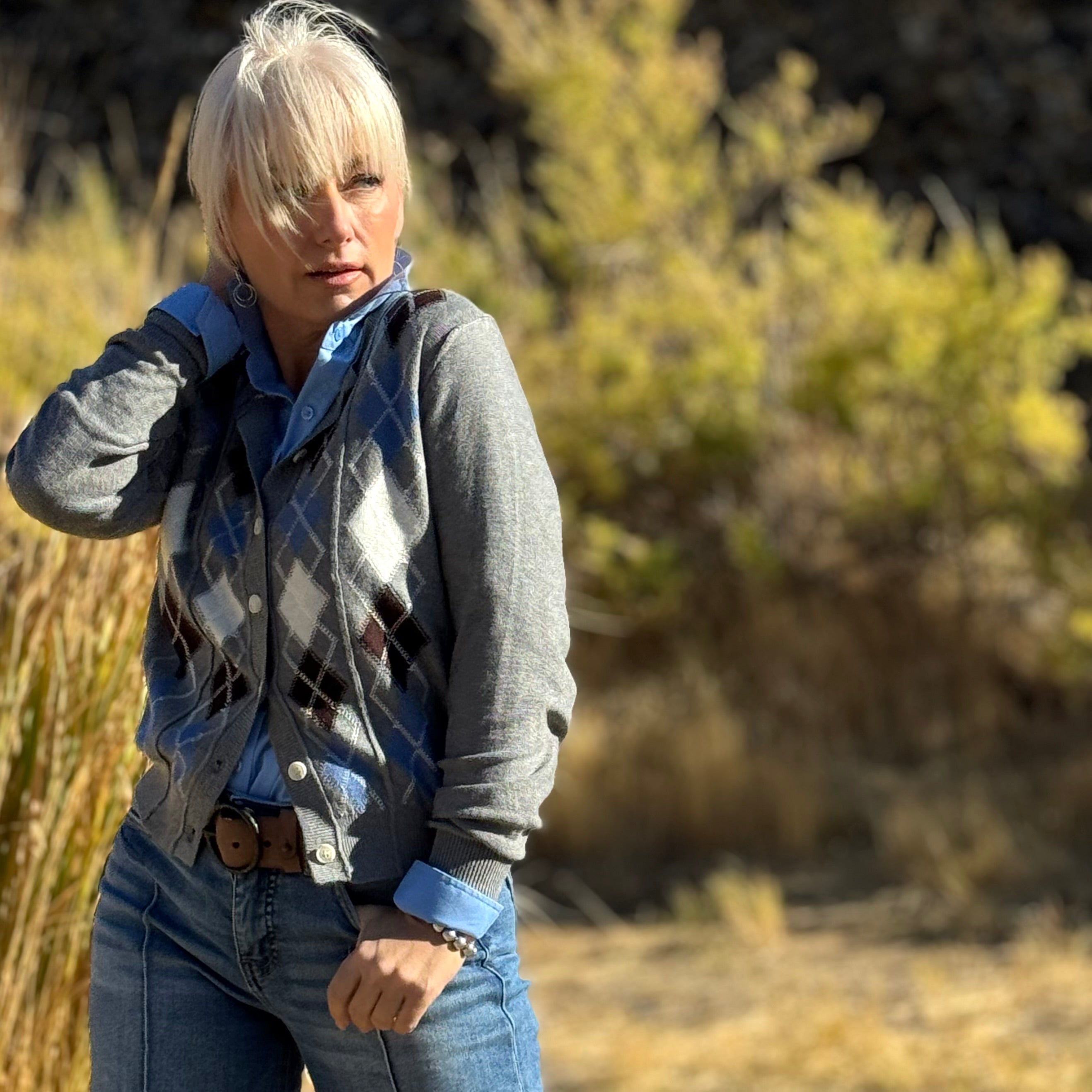 Bluegrass Argyle Cardigan