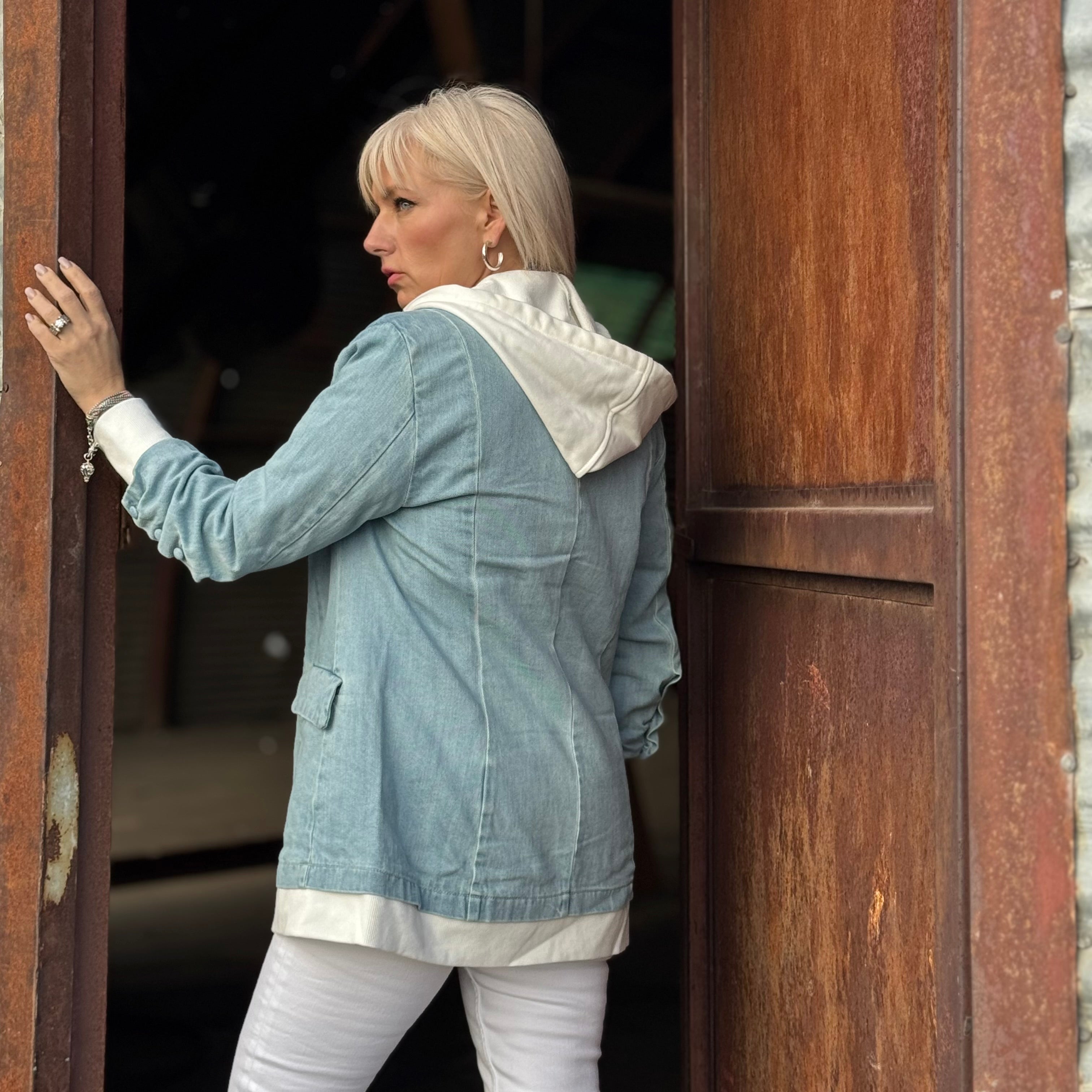 The Harbor Layered Denim Blazer