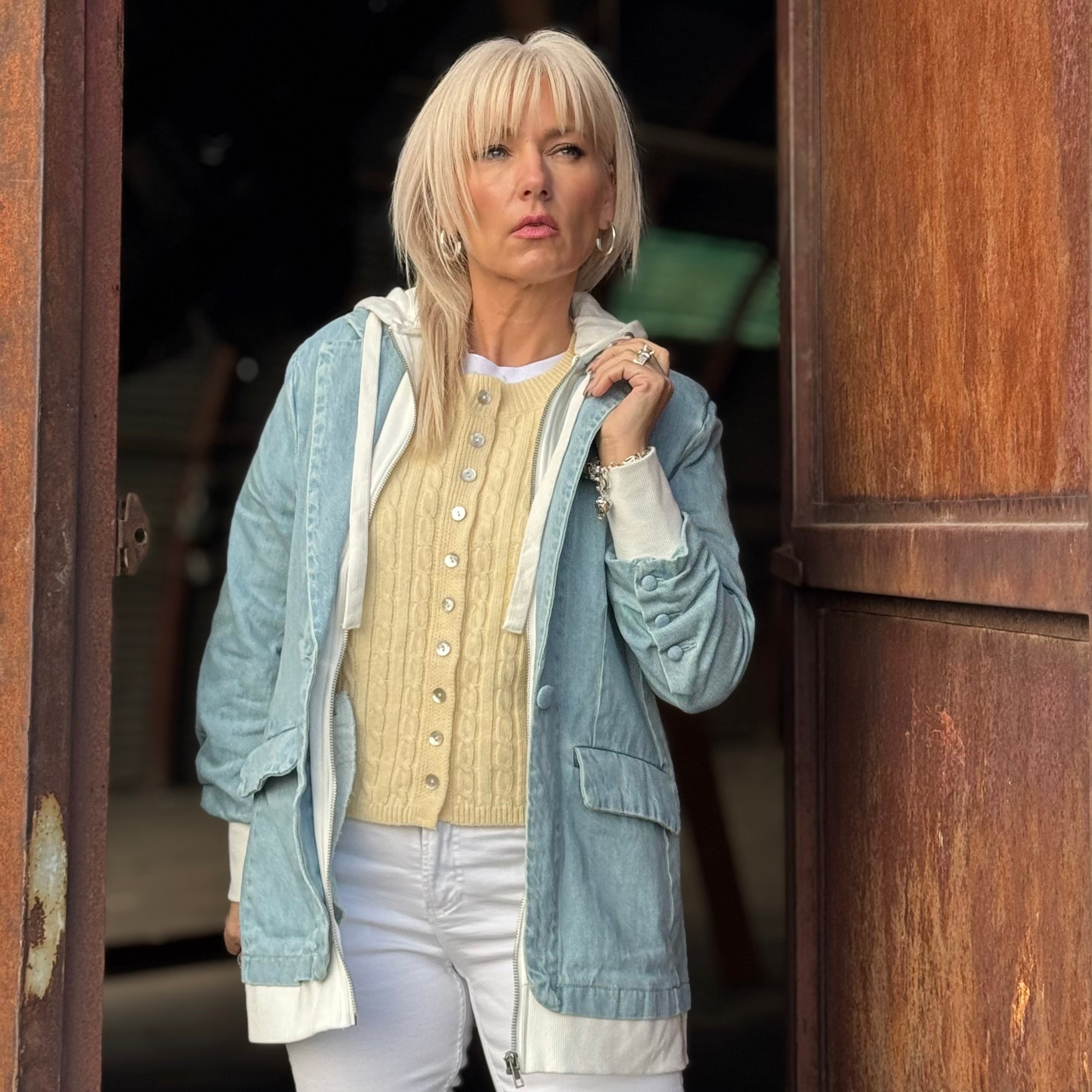 The Harbor Layered Denim Blazer