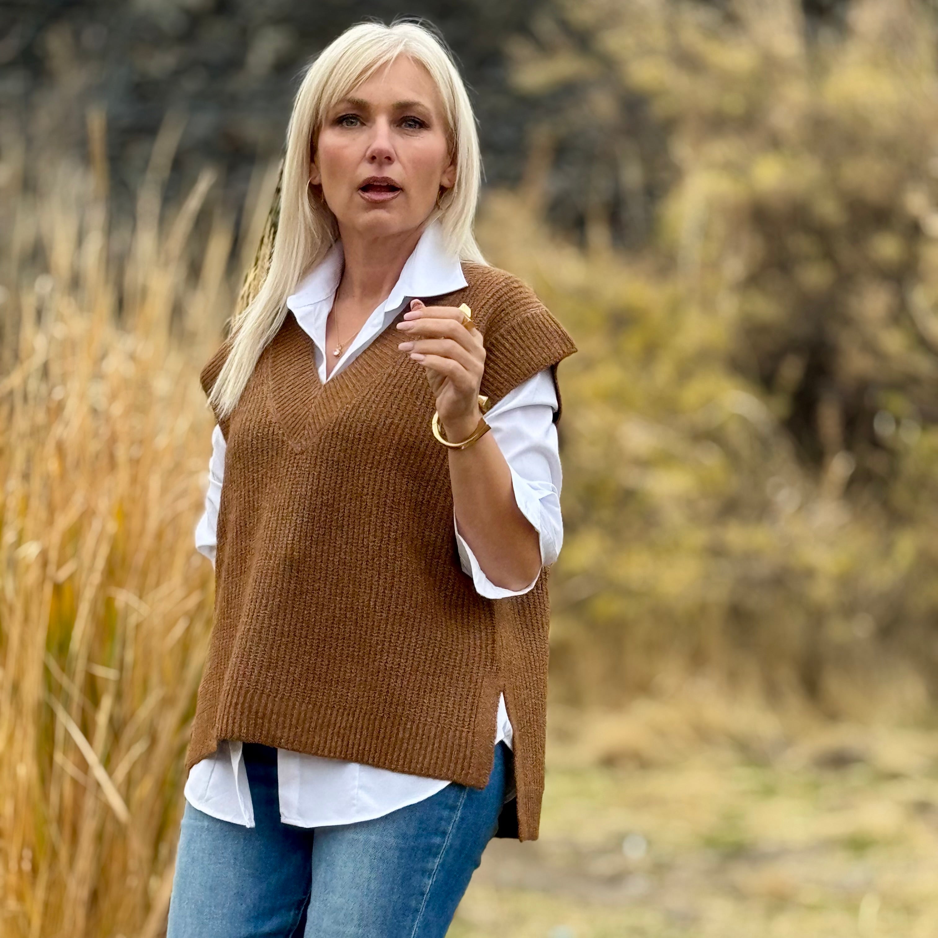 Sagewood Sweater Vest Auburn