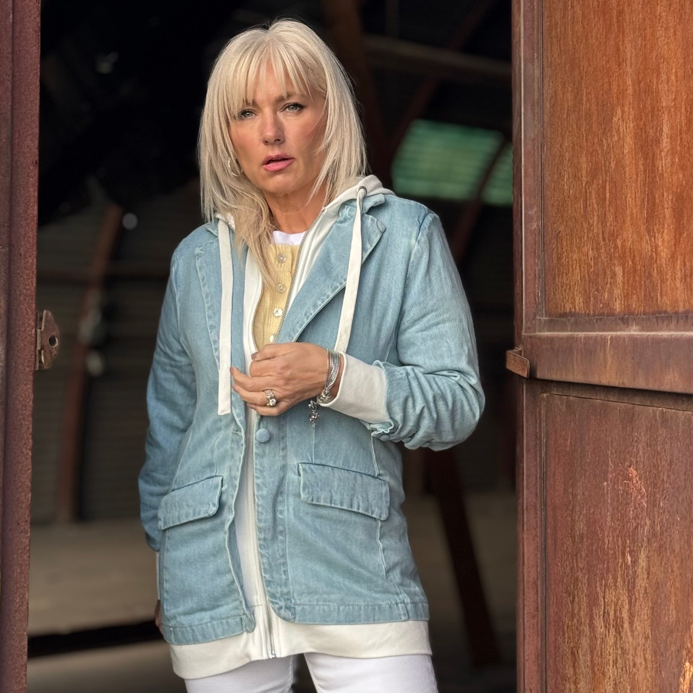 The Harbor Layered Denim Blazer