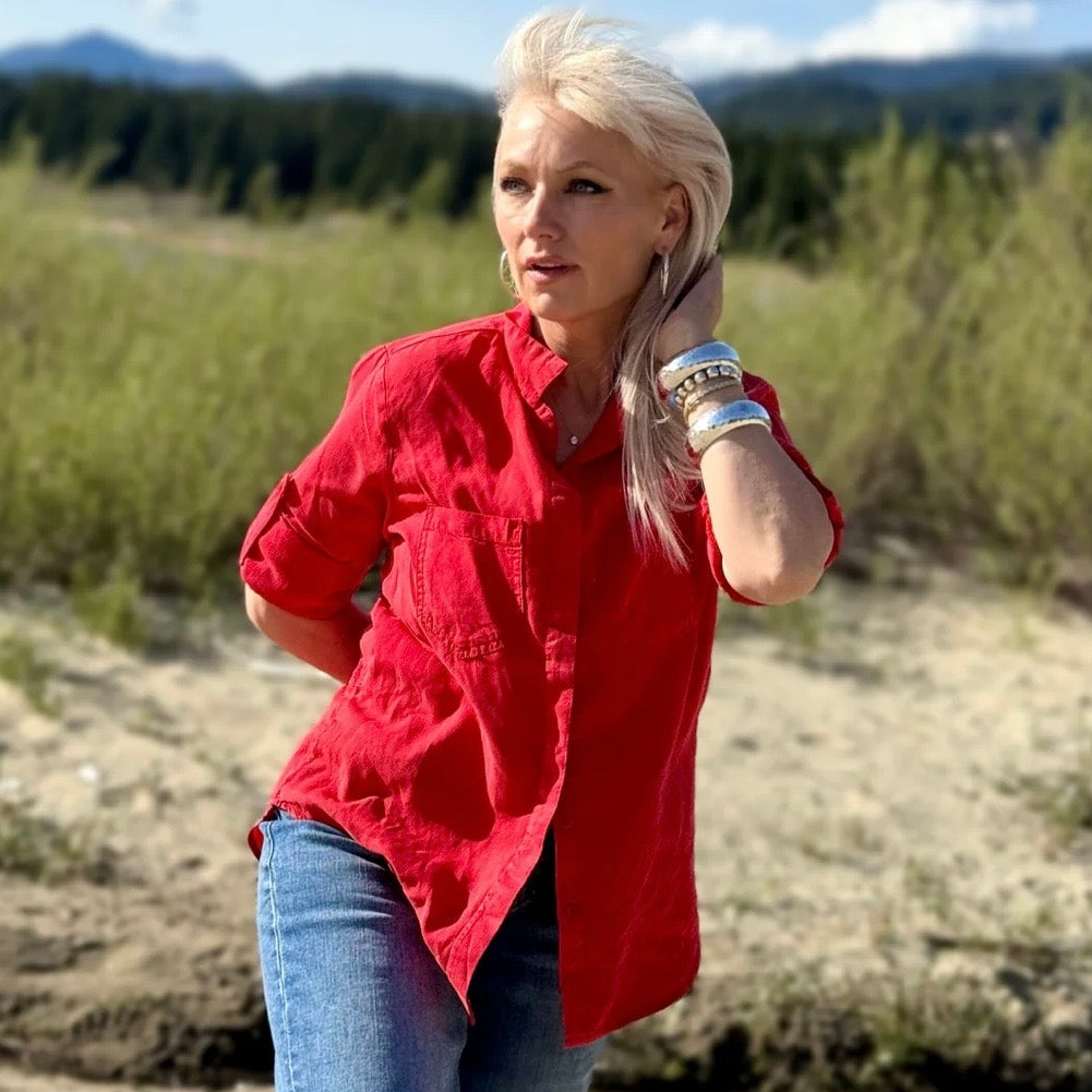 Riley Tomato Bloom Shirt