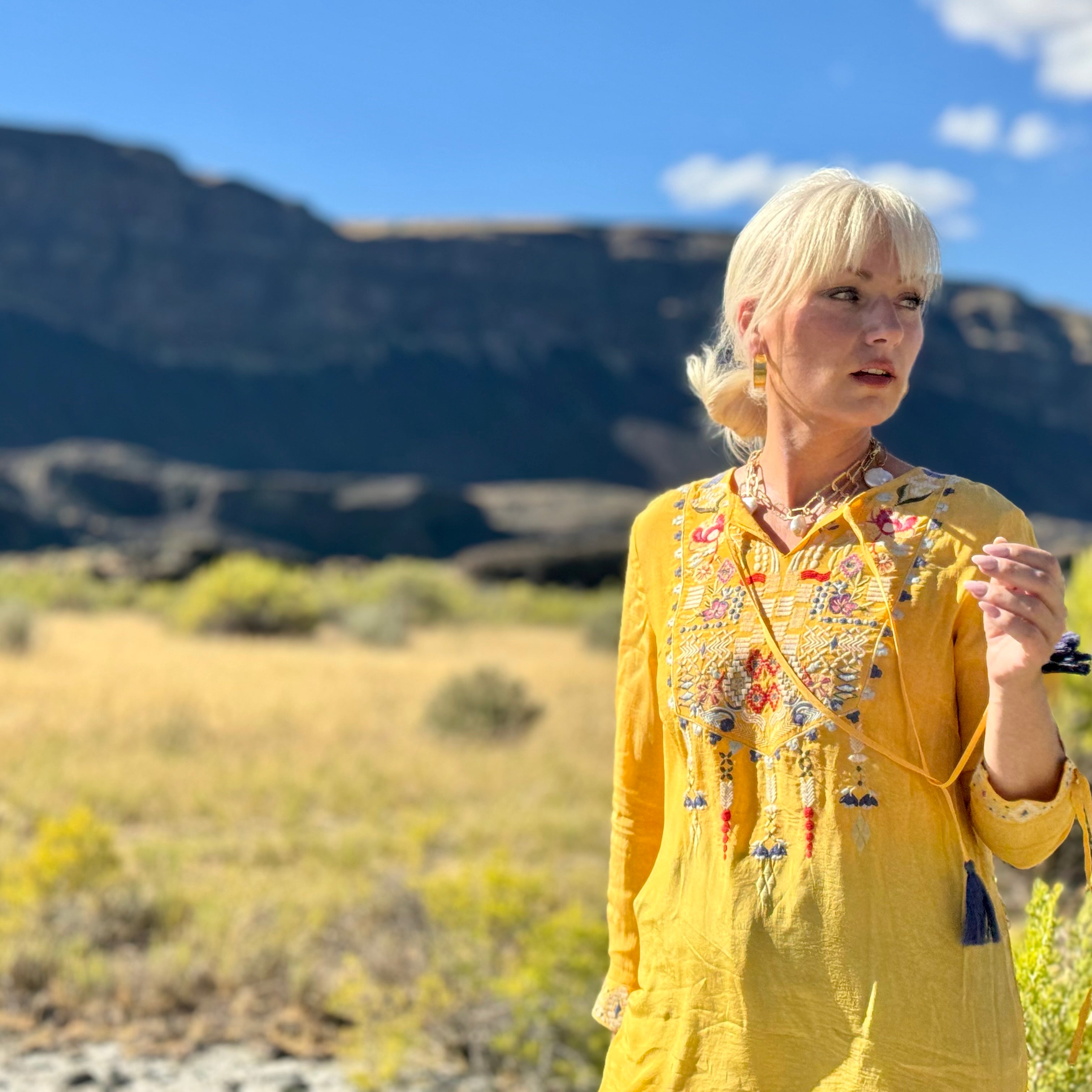 Golden Prairie Embroidered Tunic