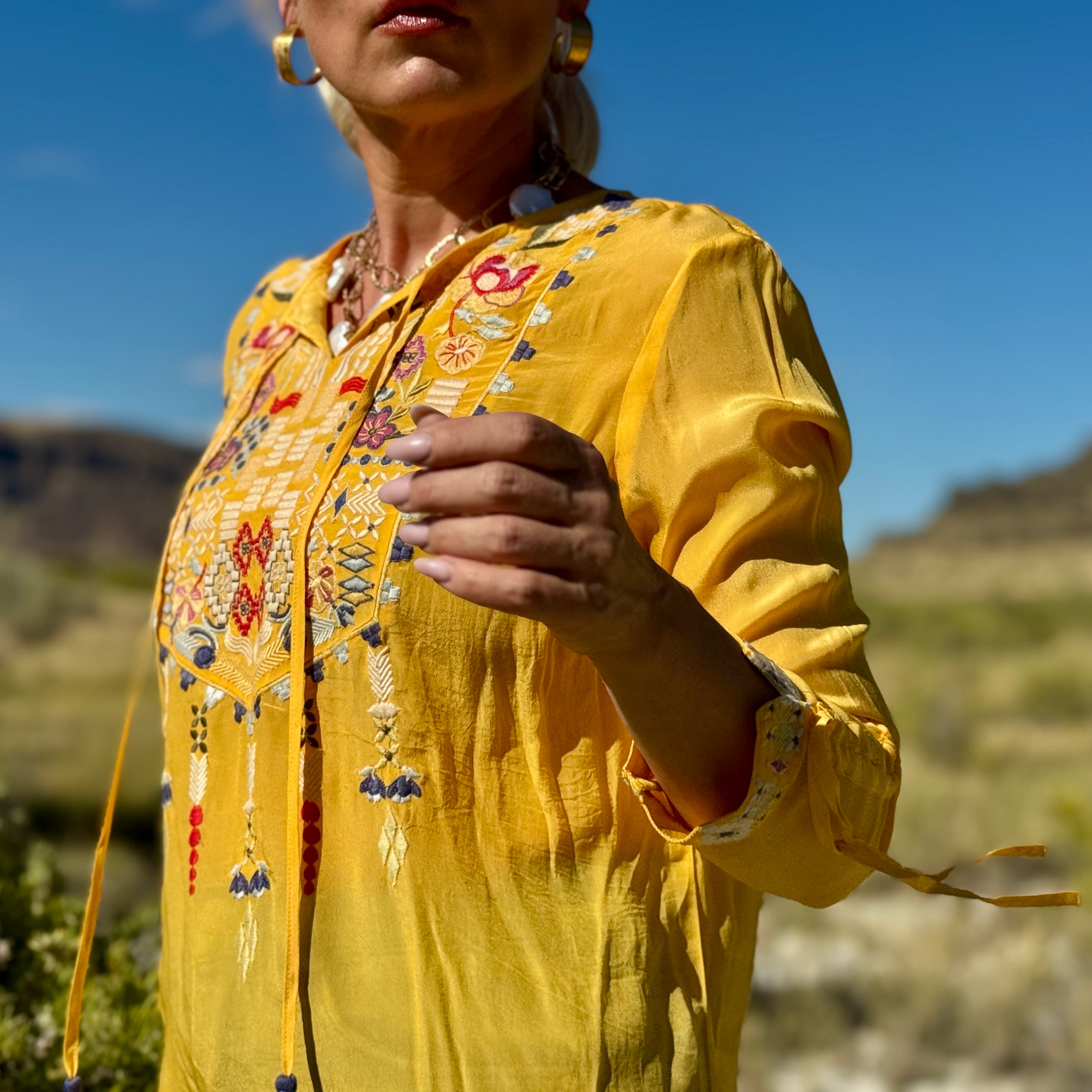 Golden Prairie Embroidered Tunic