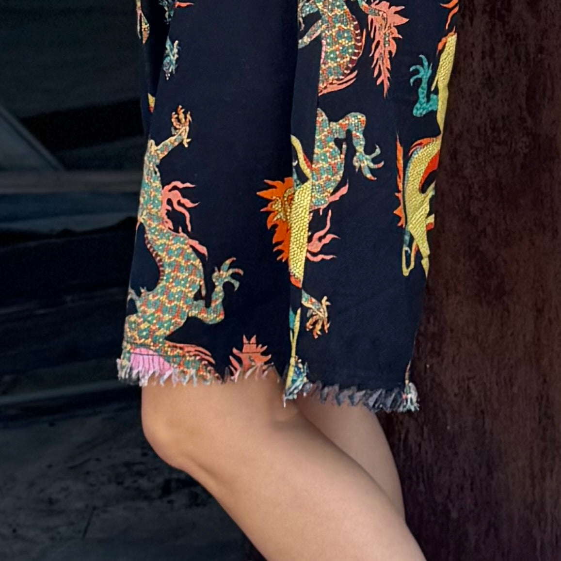 Midnight Mosaic Shirt Dress