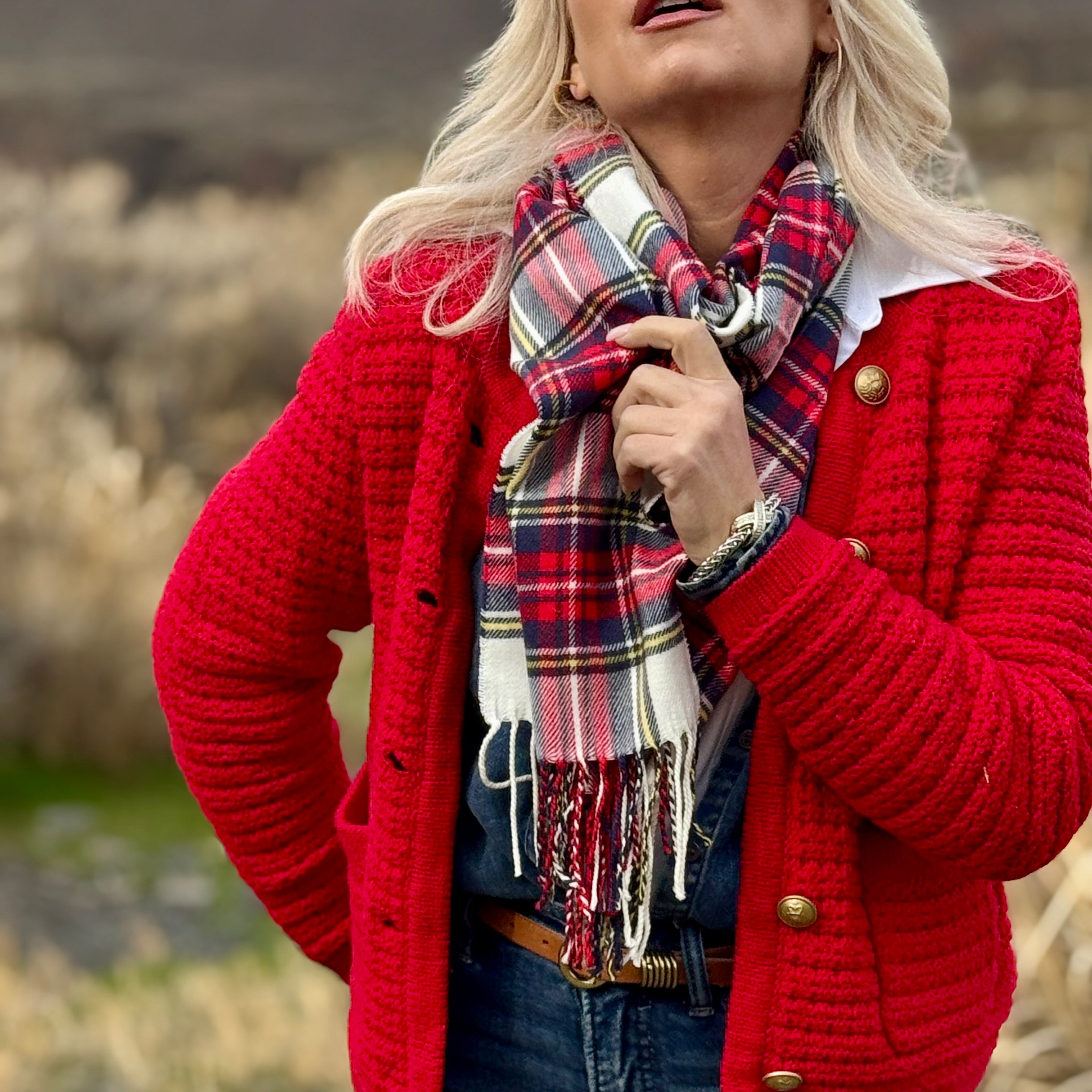 Oxford Plaid Scarf Merry Blend