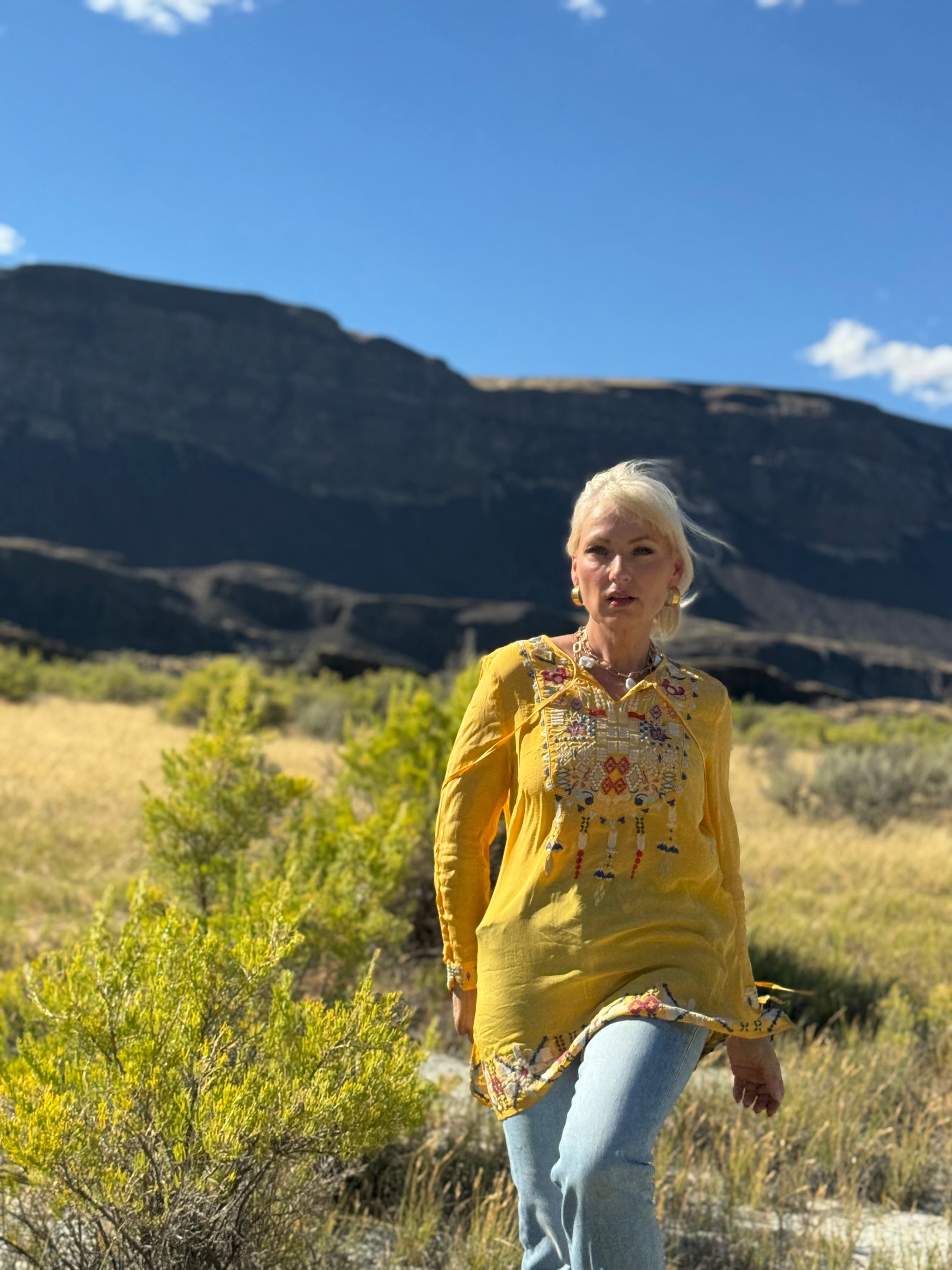 Golden Prairie Embroidered Tunic