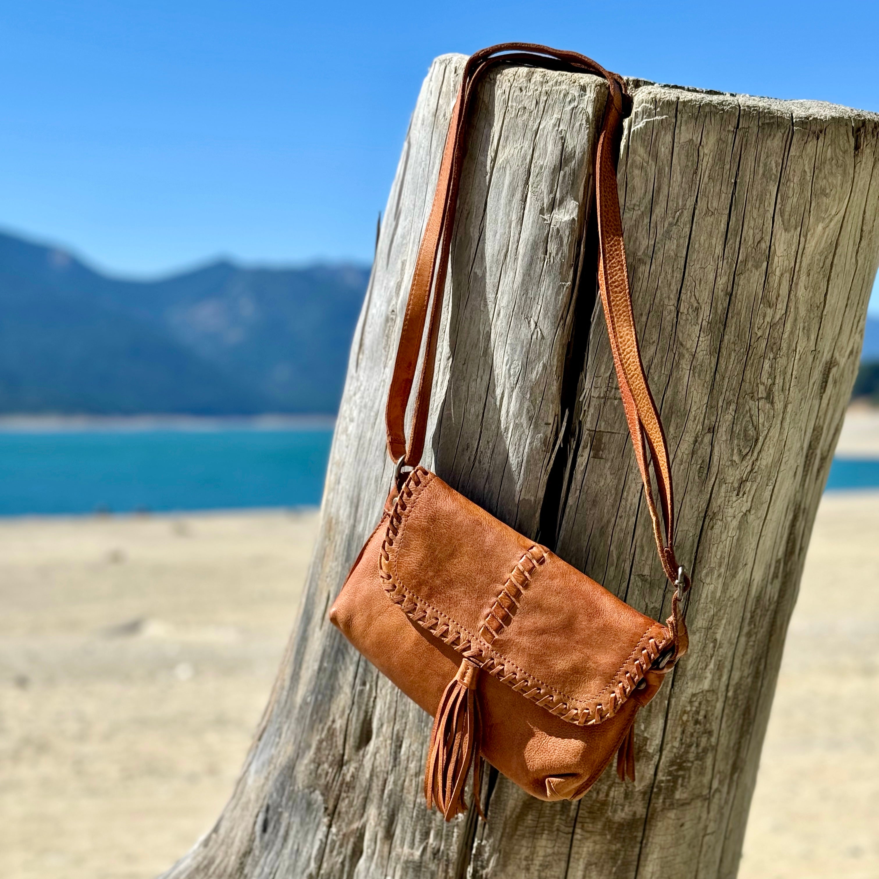 Freya Leather Crossbody (Cognac)