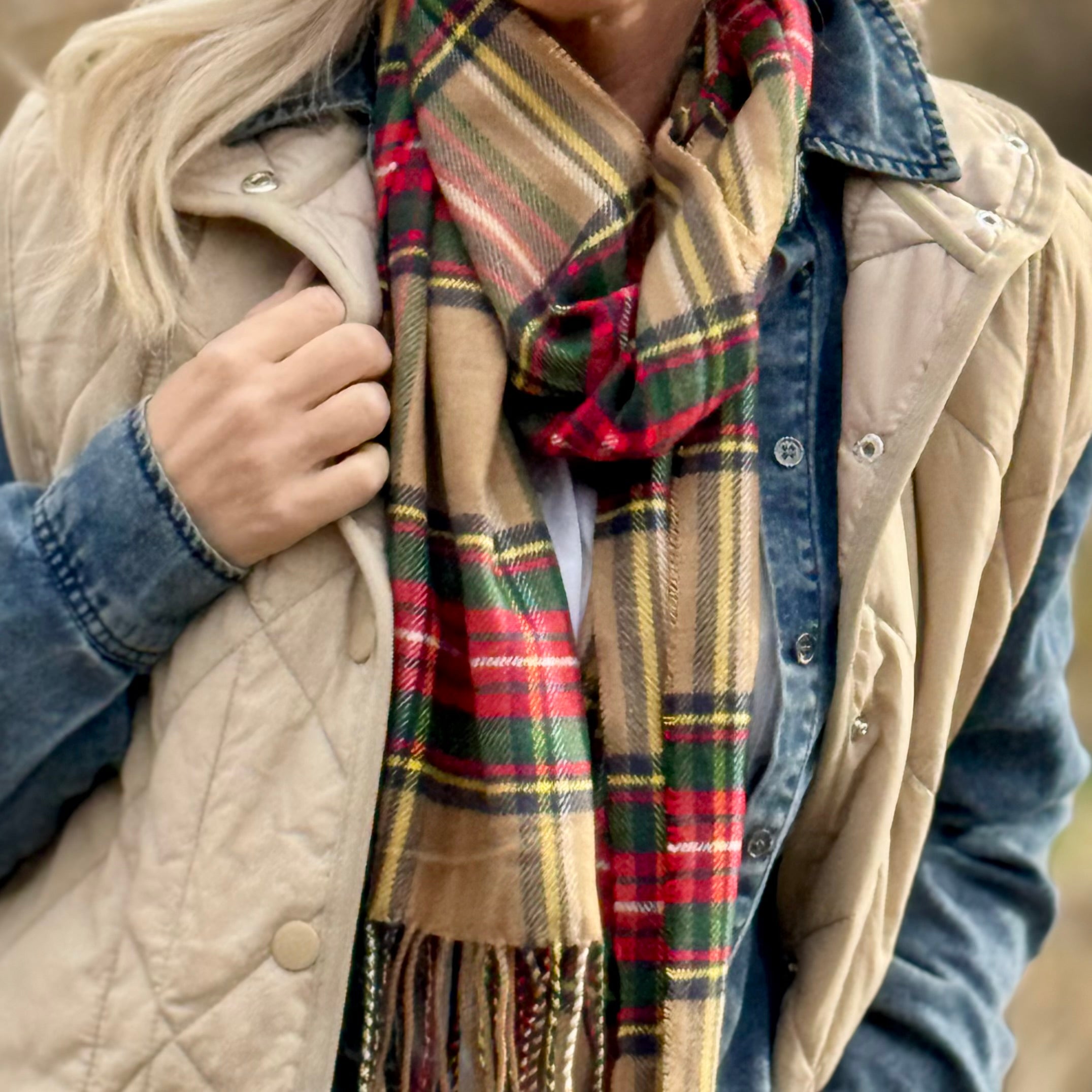 Oxford plaid scarf CleEllum blend