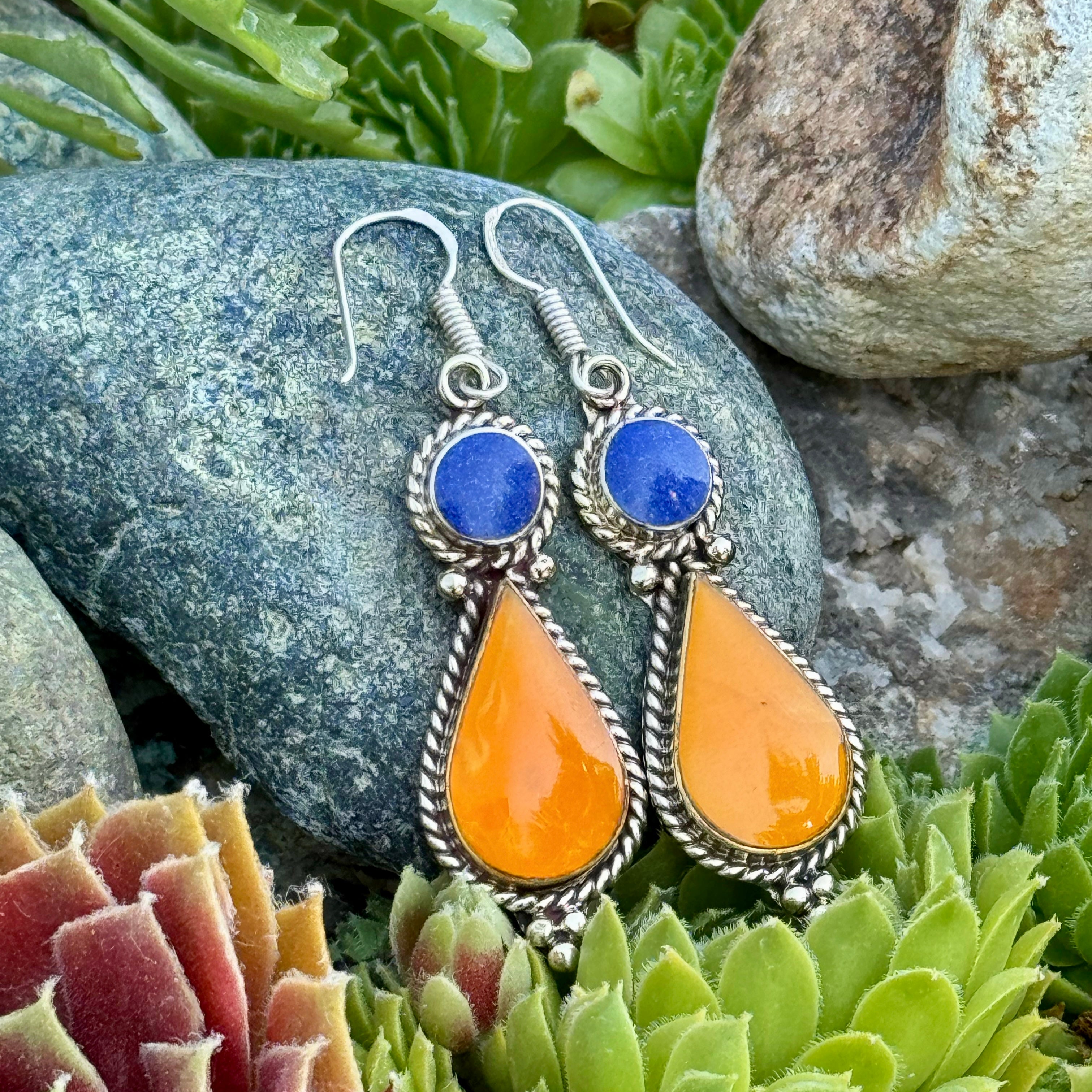 Lapis Stone Earring