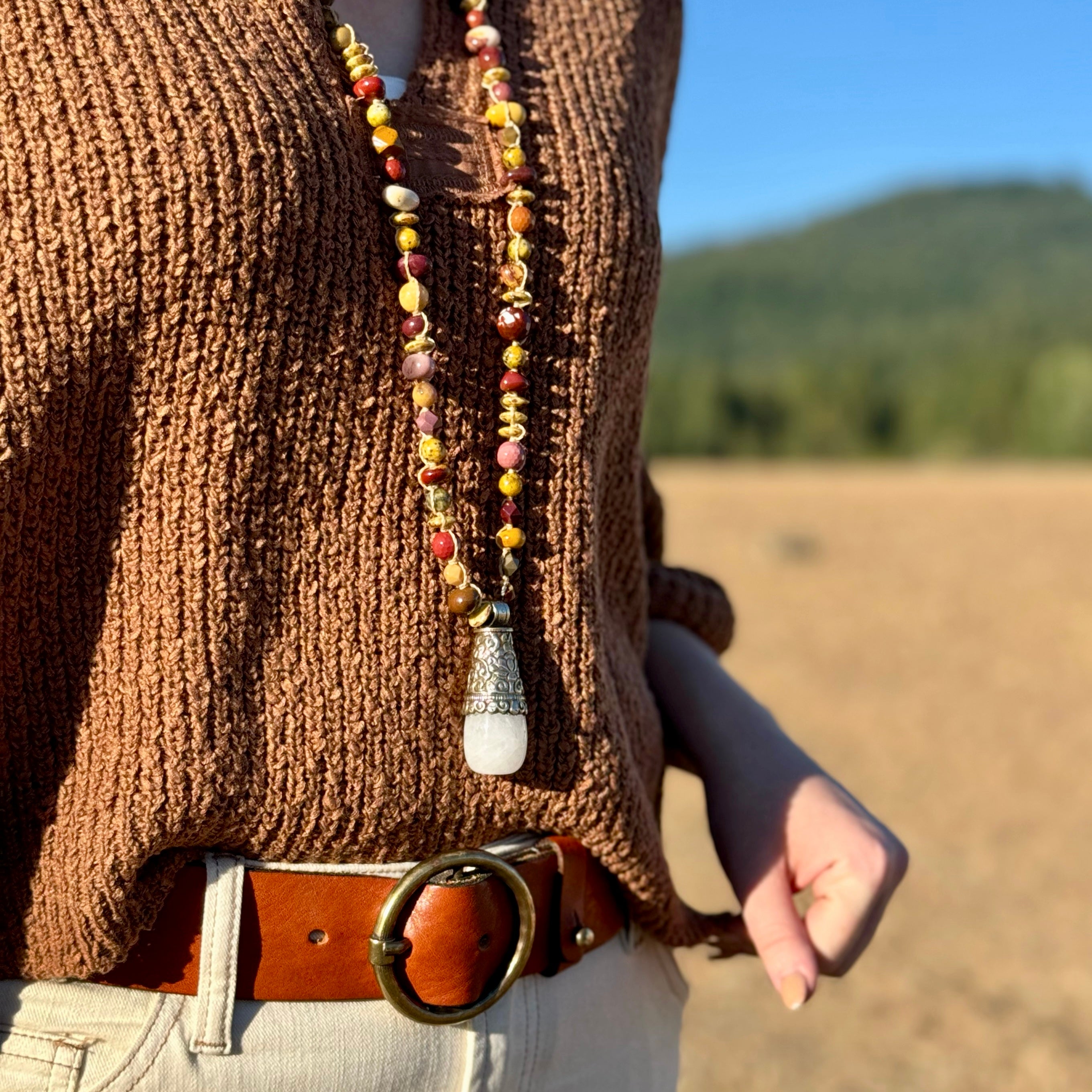 Artisan Golden Stone Necklace