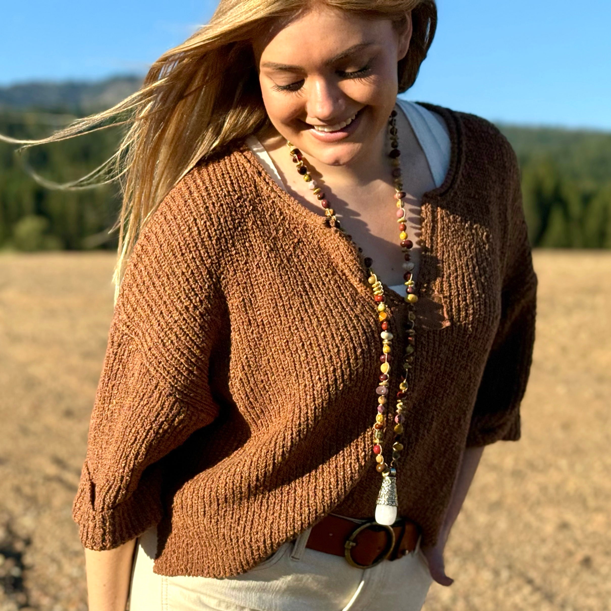 Artisan Golden Stone Necklace