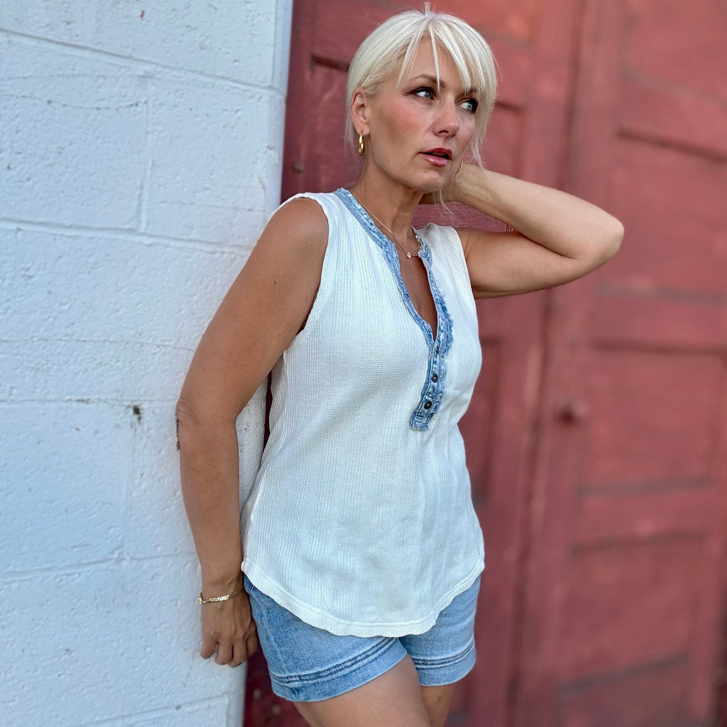 Tabatha Thermal Tank Ivory
