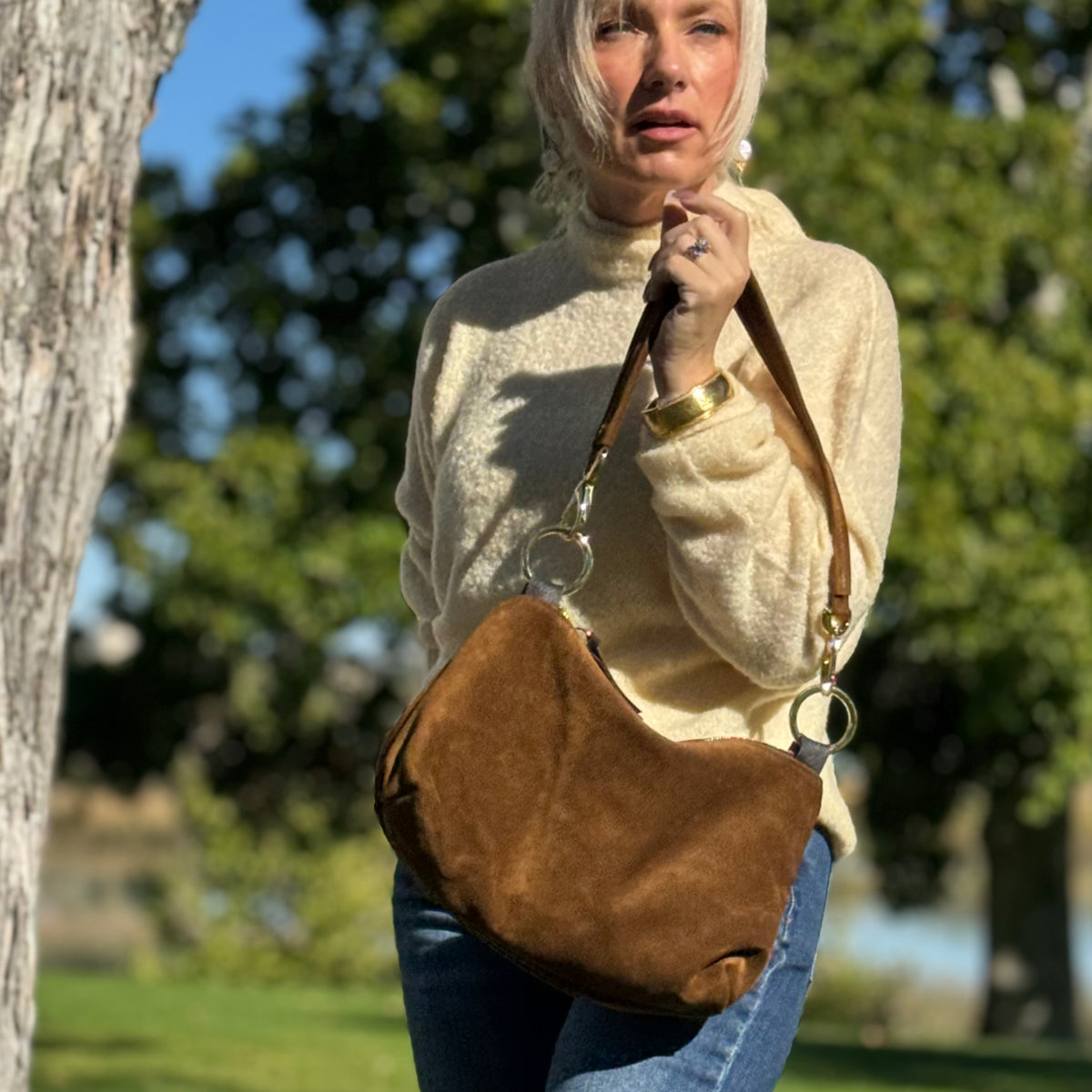 Sienna Slouch Suede Shoulder Bag