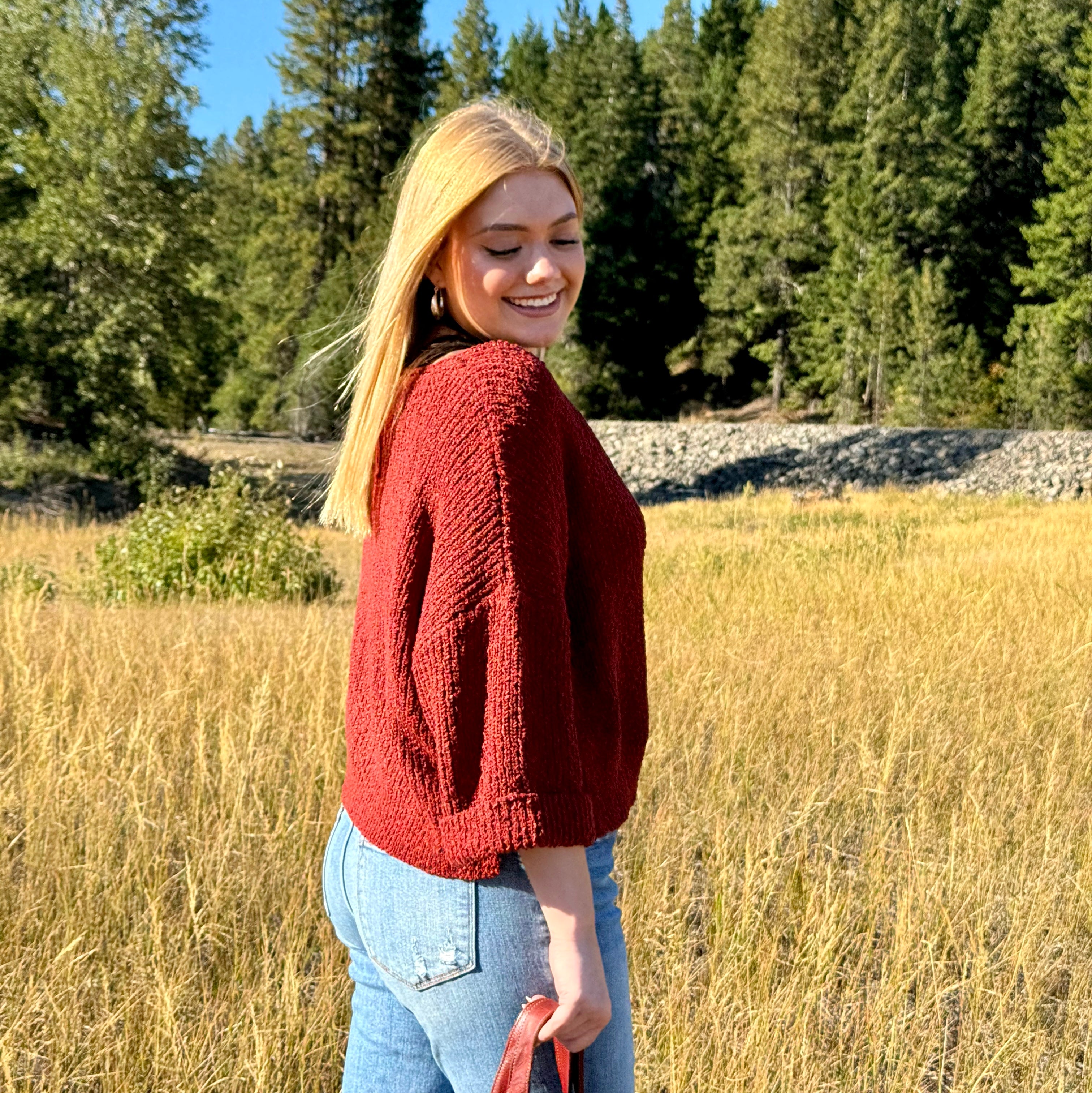 Como Knit Sweater (Cranberry)