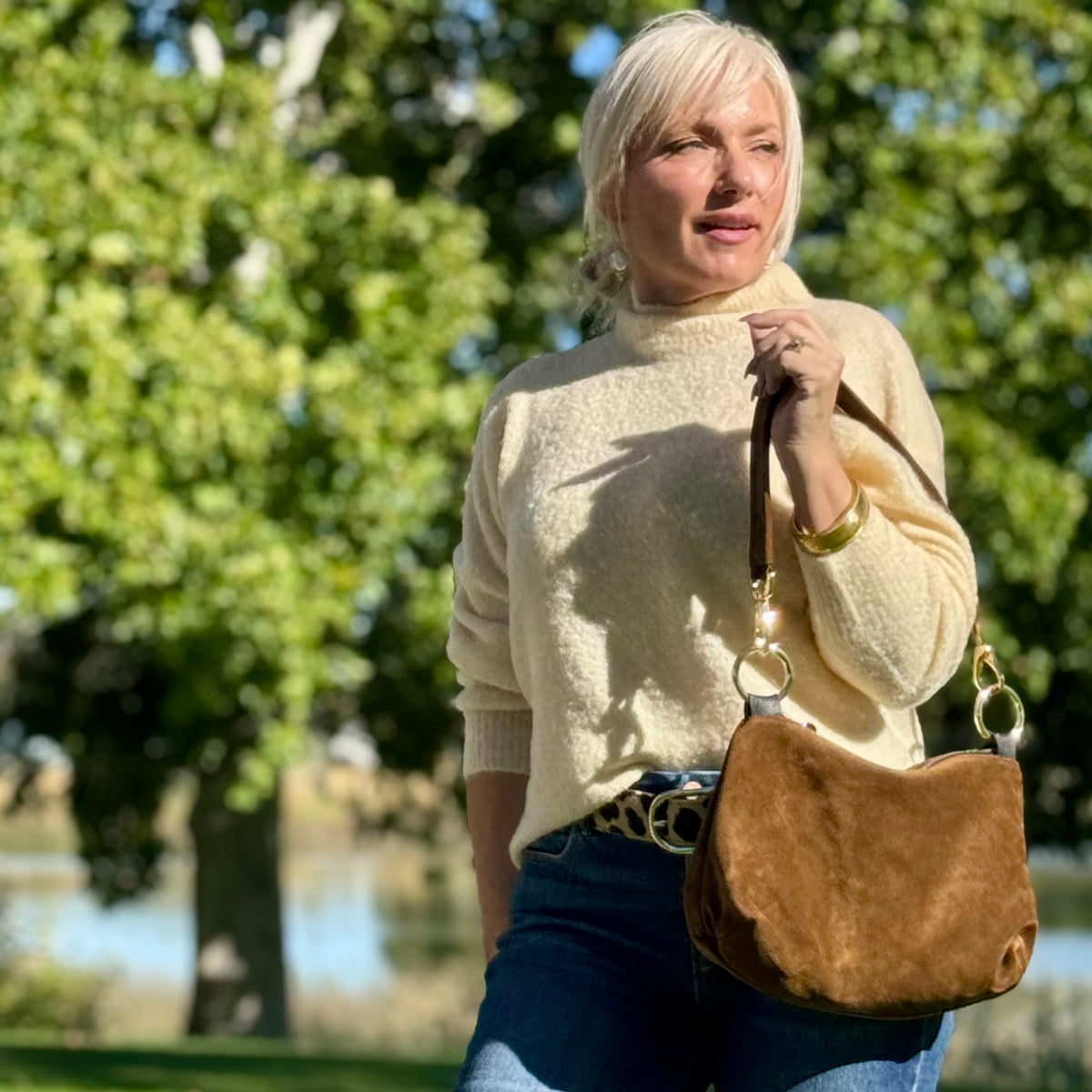 Sienna Slouch Suede Shoulder Bag