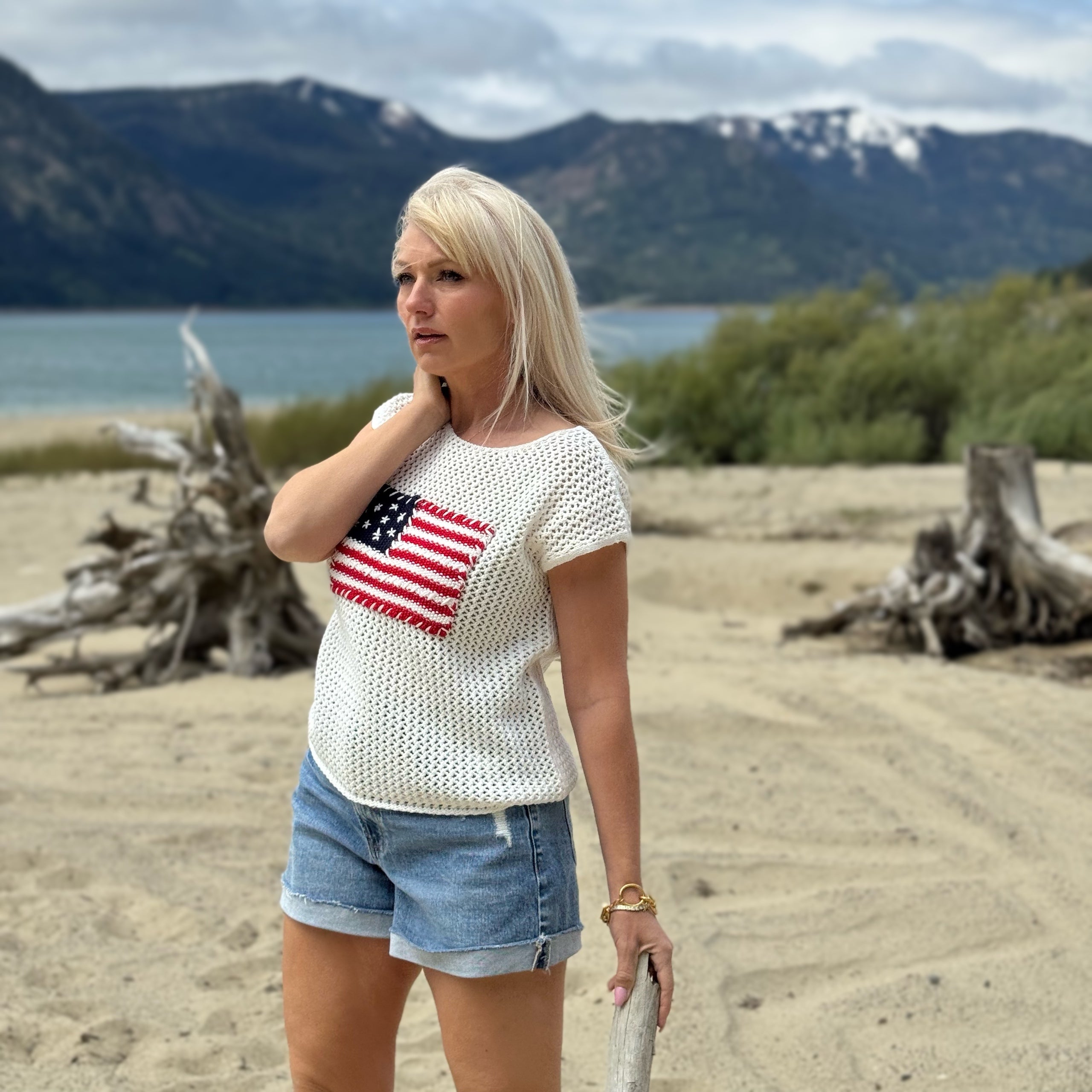 AMERICAN SUMMER KNIT TANK Ivory