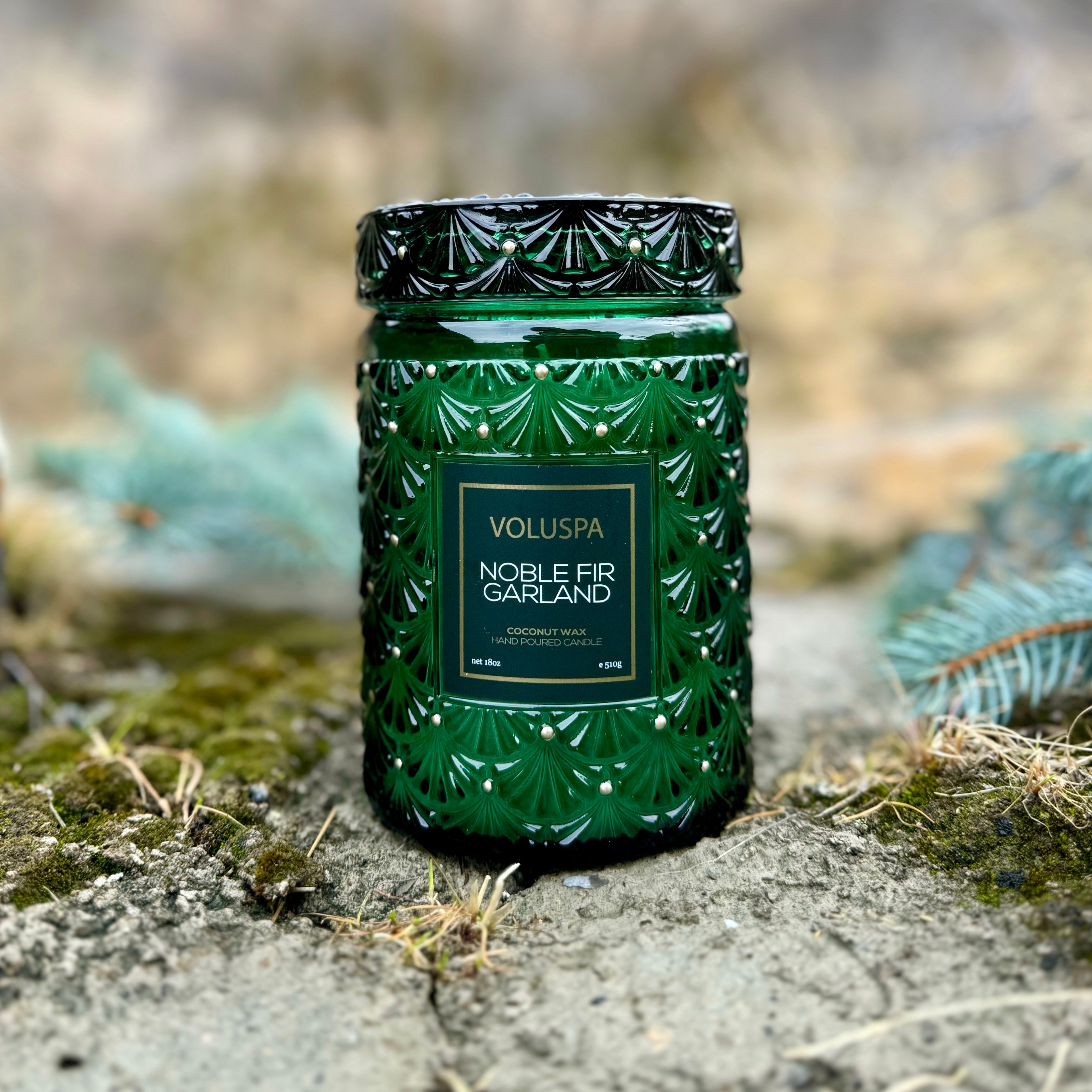 NOBLE FIR GARLAND LARGE JAR CANDLE