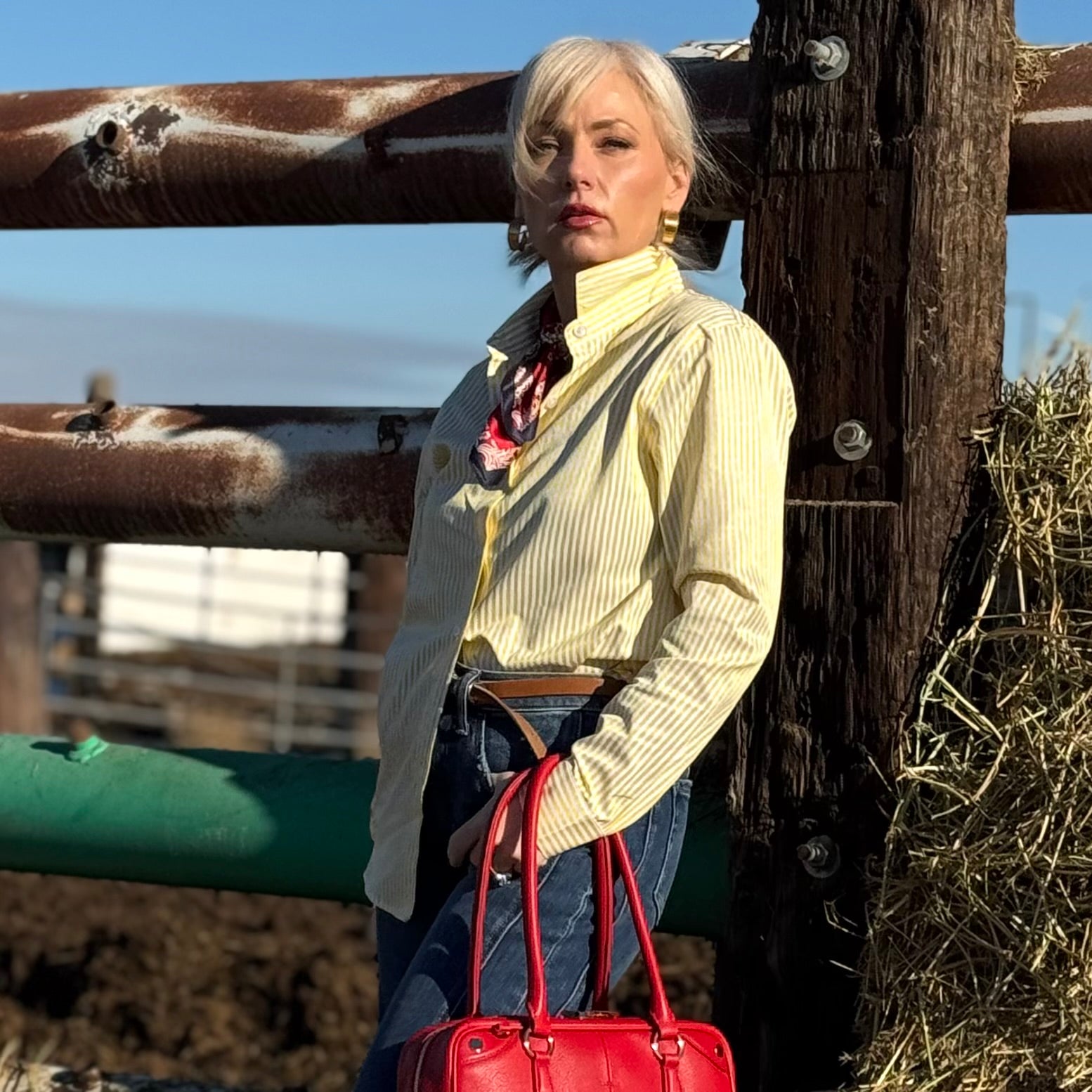 Cabana Wrinkle Release Top Yellow