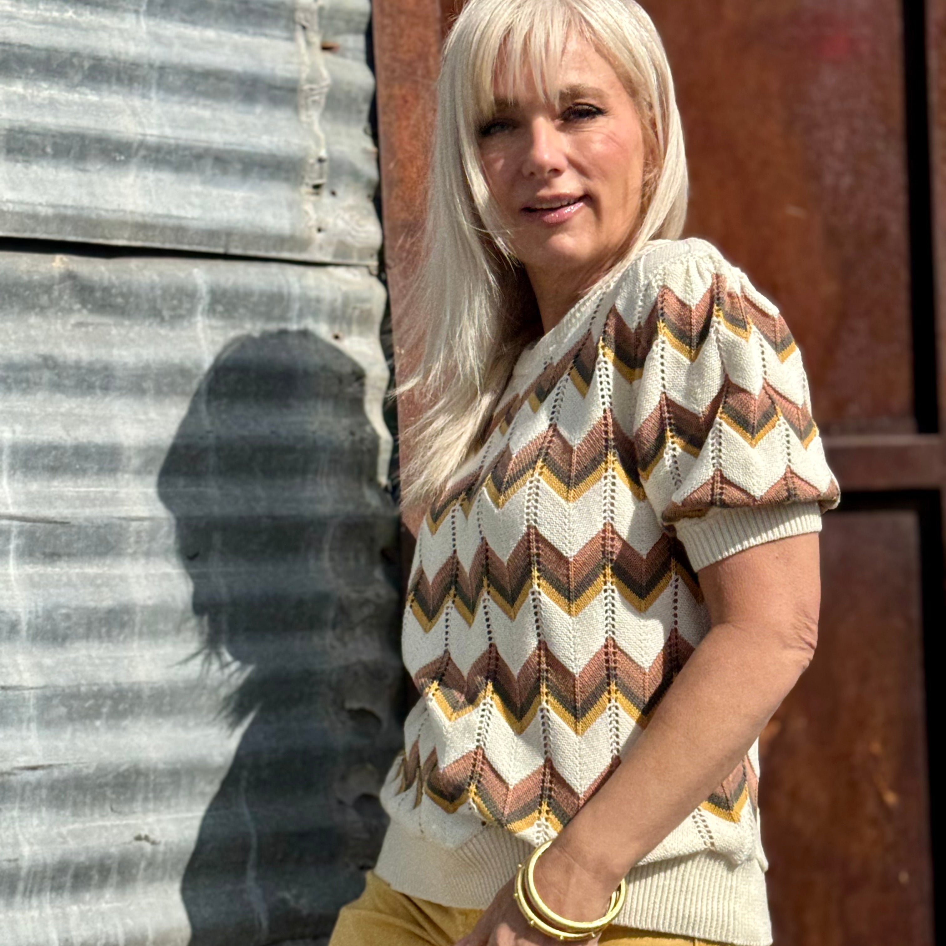 Canyon Chevron Cotton Sweater
