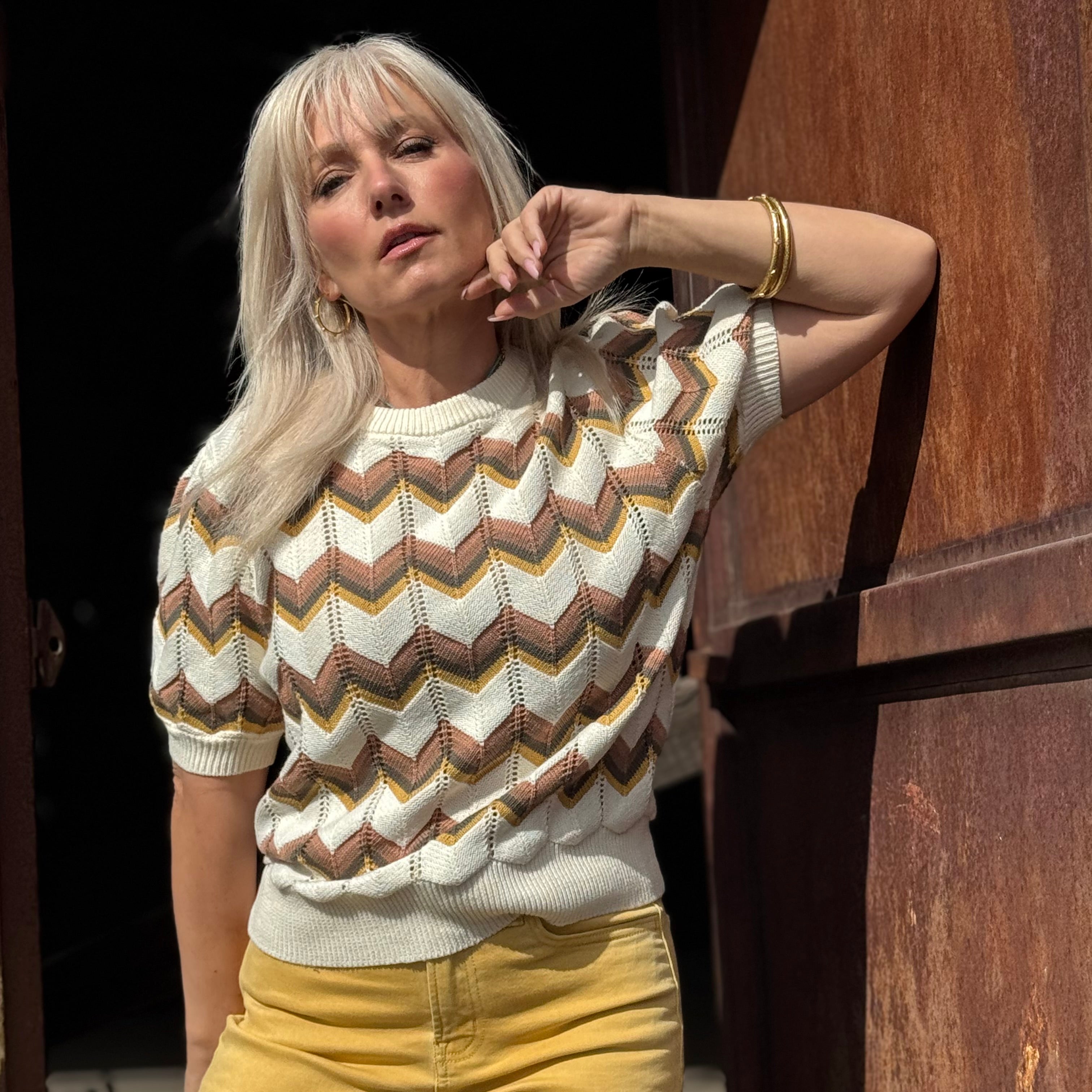 Canyon Chevron Cotton Sweater