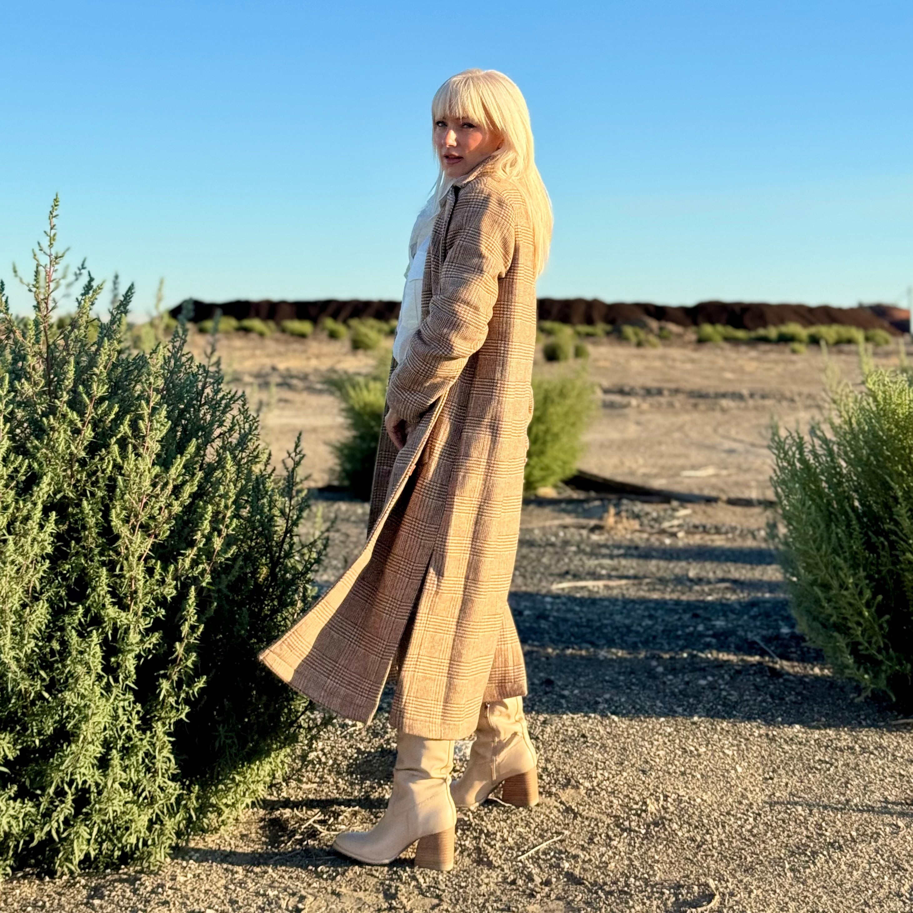 Heritage Houndstooth Wool Blend Coat