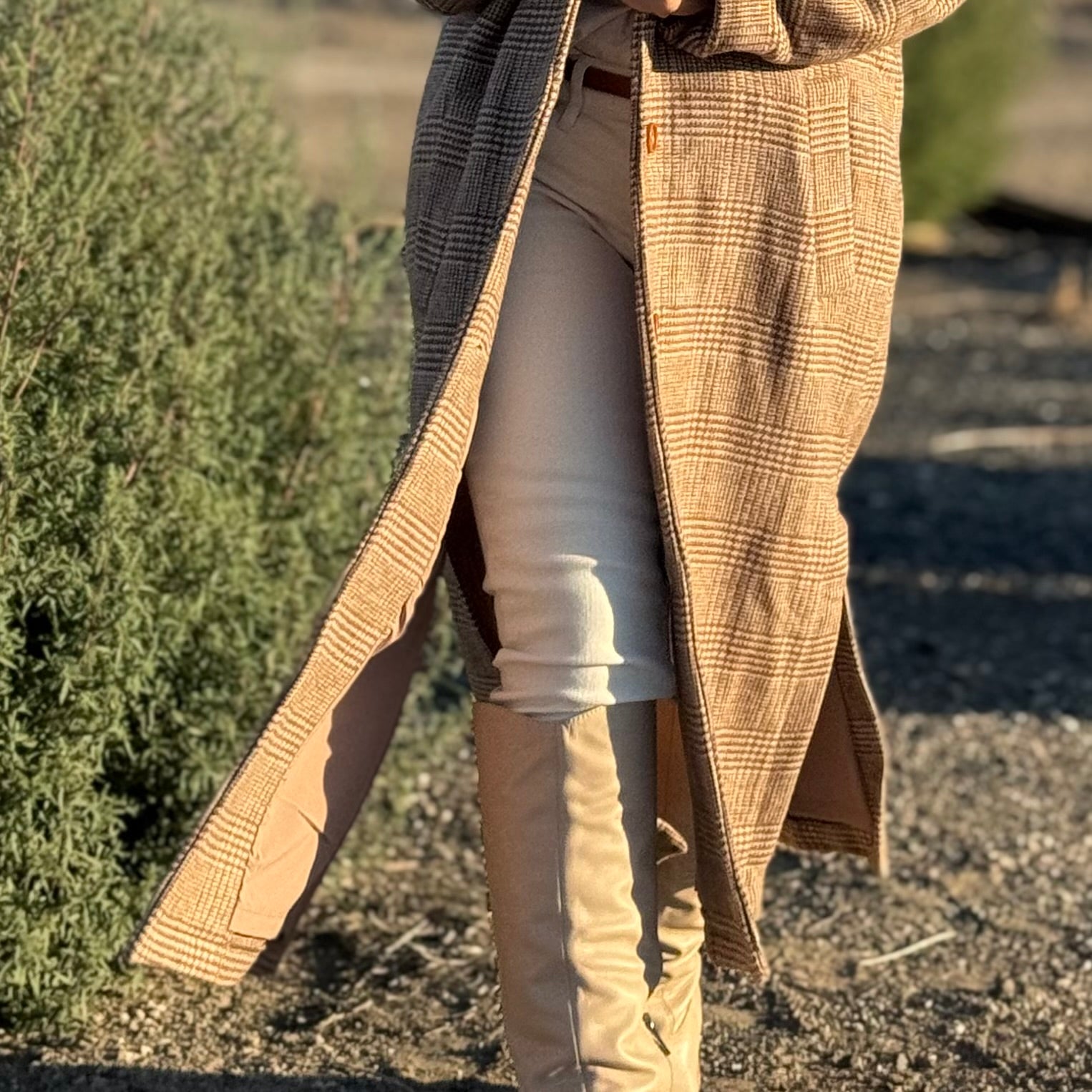 Heritage Houndstooth Wool Blend Coat