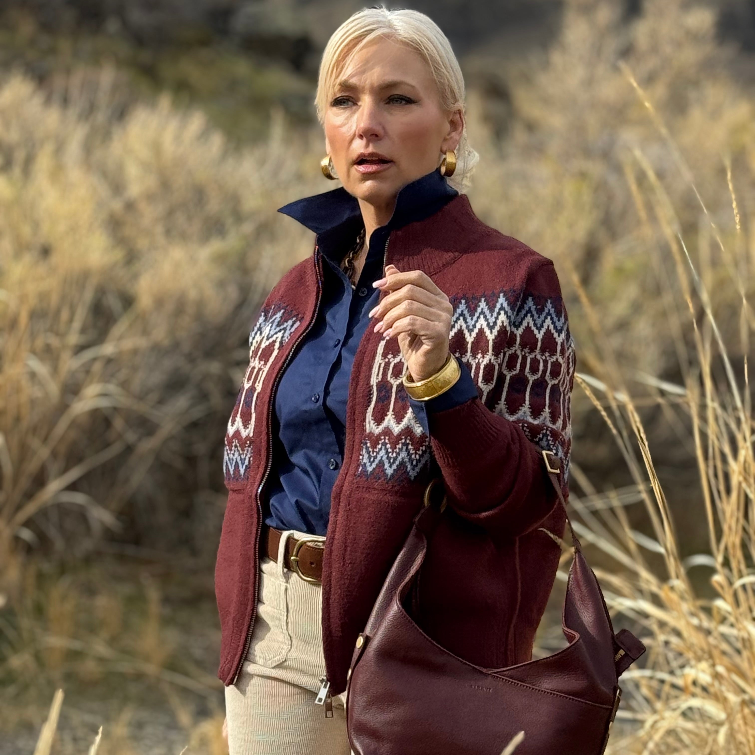 The Maroon Mesa Cardigan