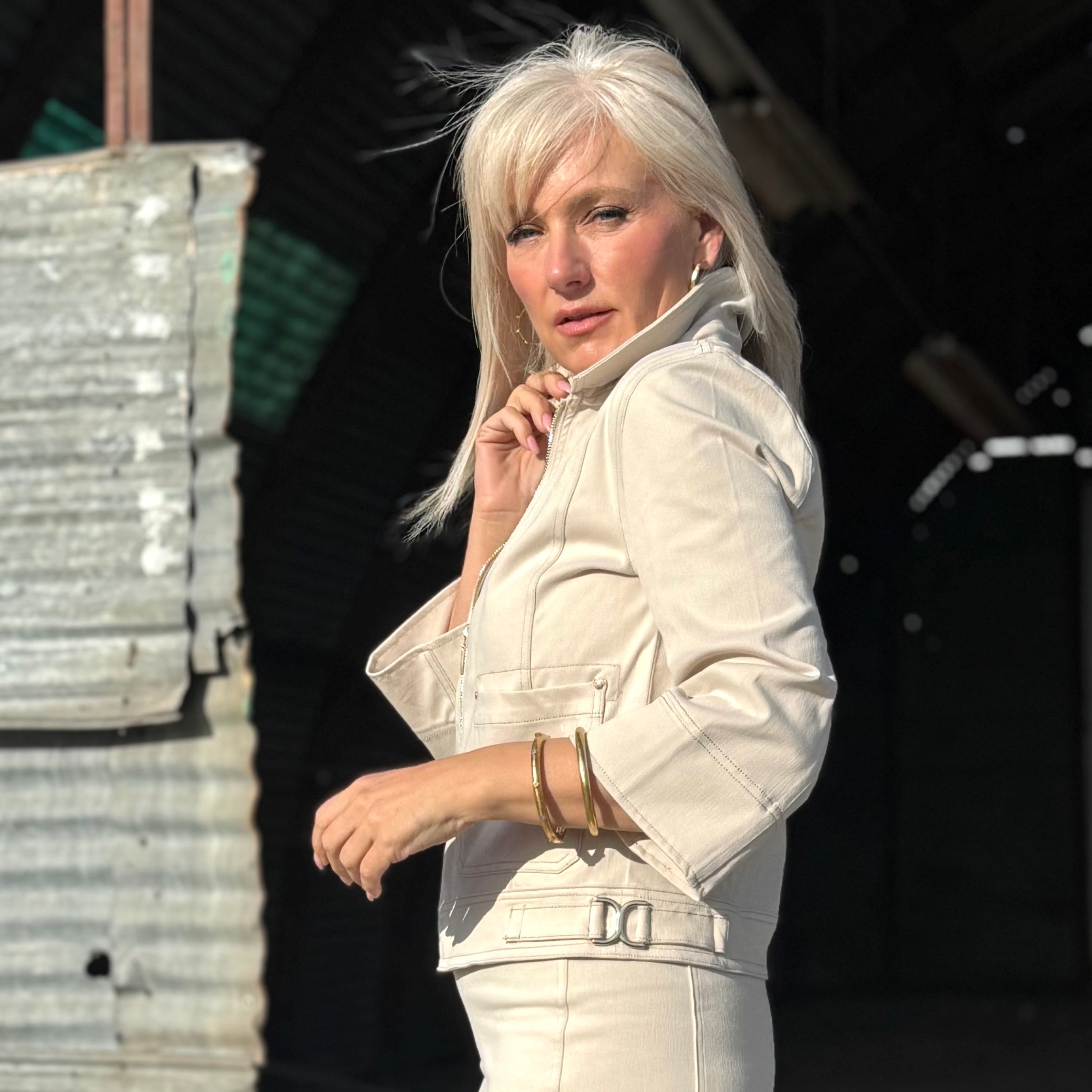 LYSSE NYLAH DETAIL CROP JACKET