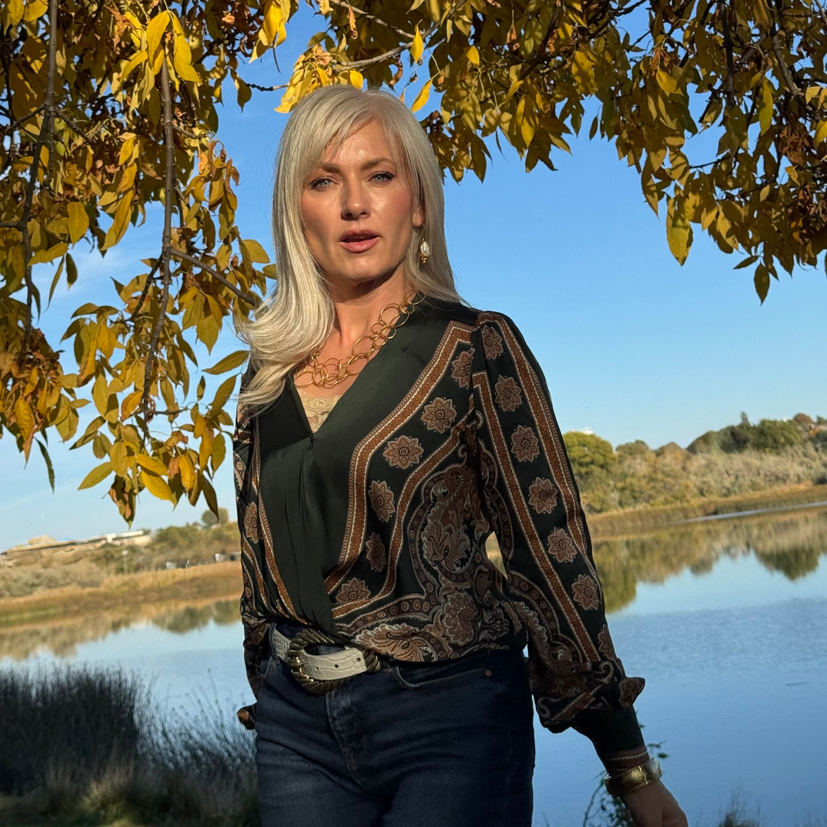 The Olive & Amber Paisley Blouse