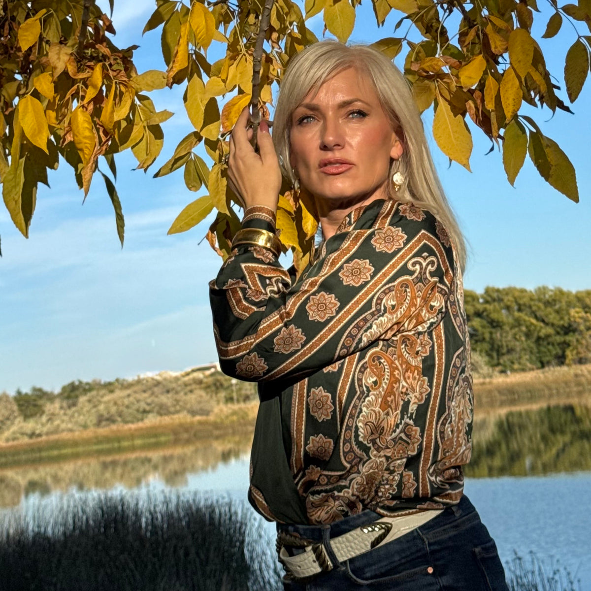 The Olive & Amber Paisley Blouse