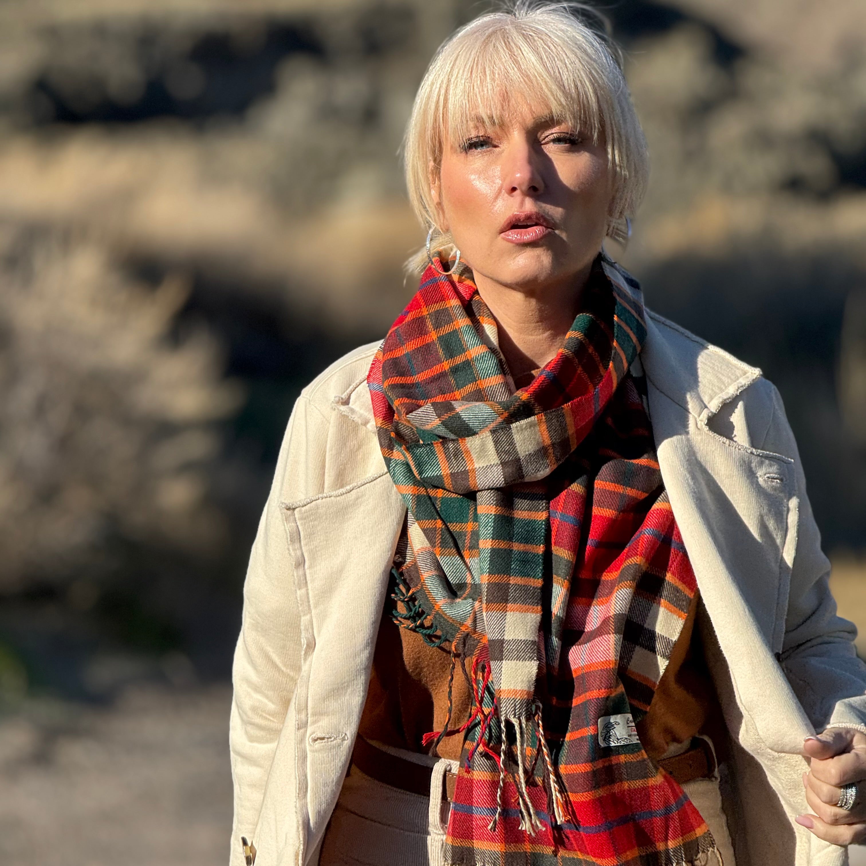 OXFORD PLAID SCARF Sienna