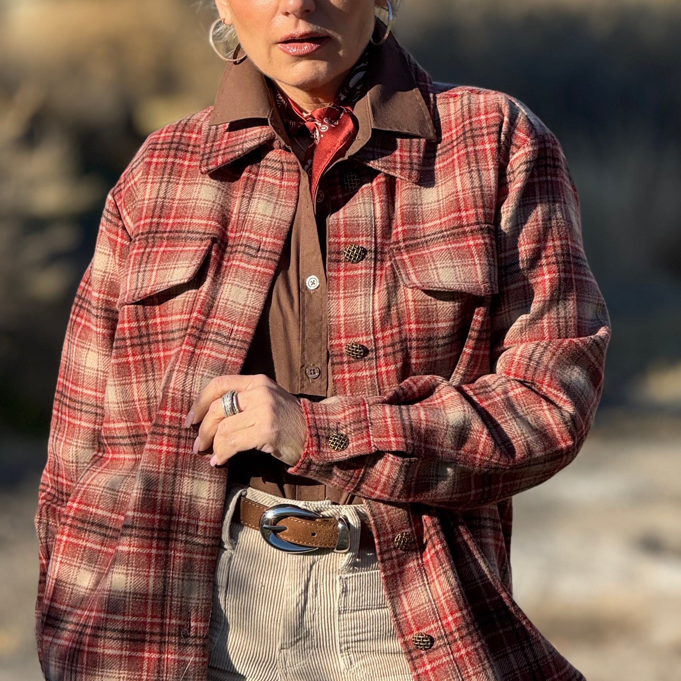Silver Sage Rustic Check Jacket