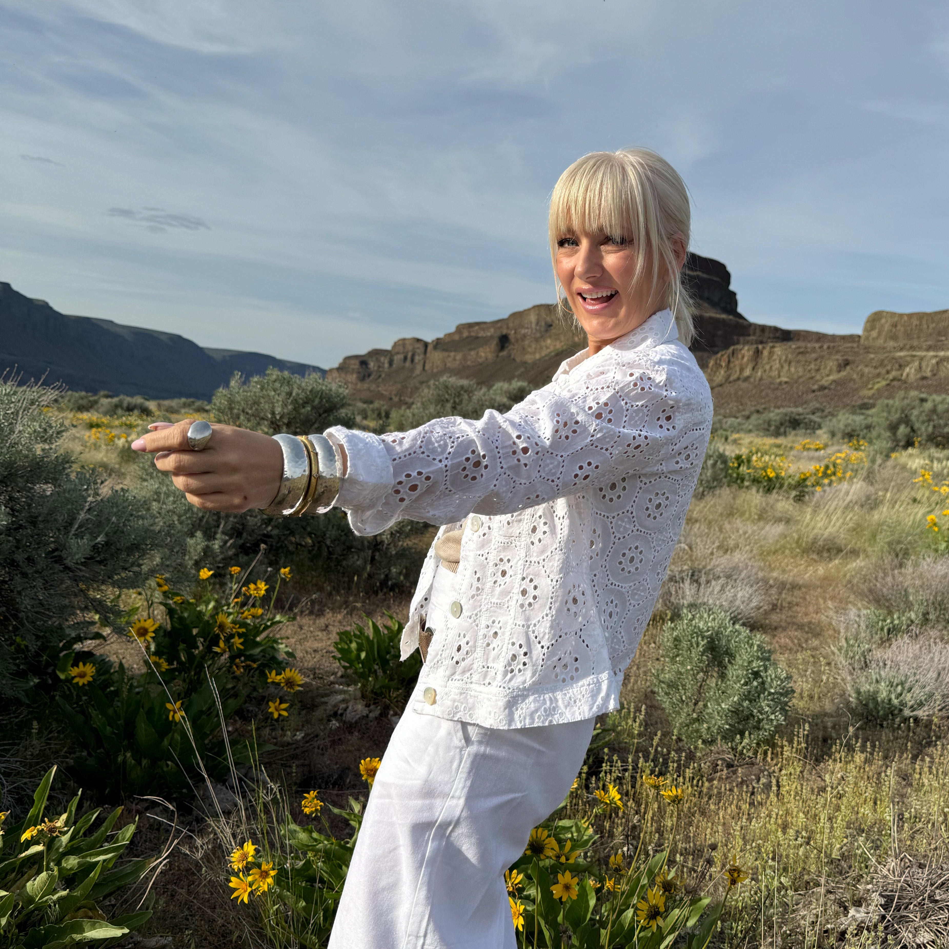 Calista Eyelet Jacket