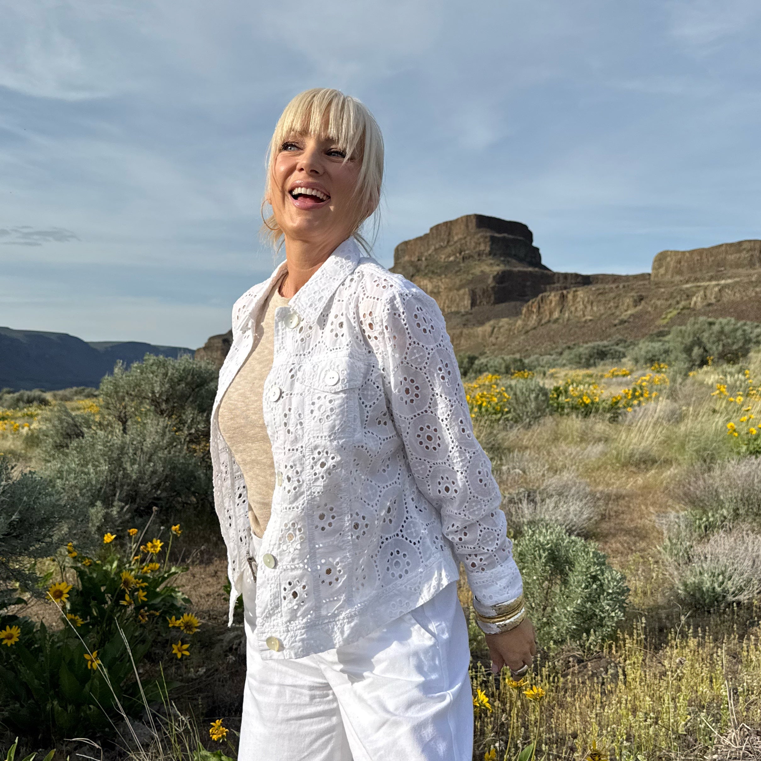 Calista Eyelet Jacket