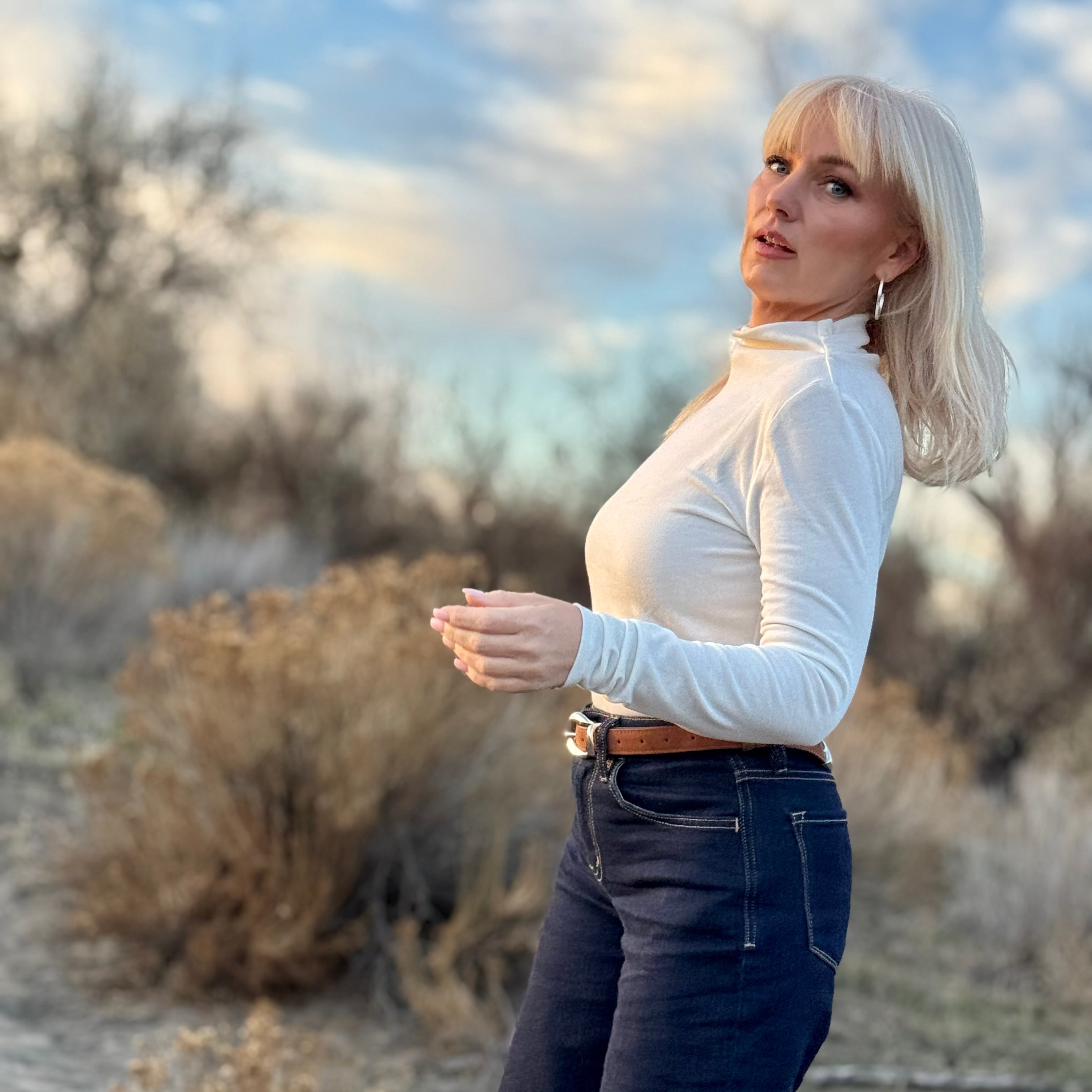 MARCELLA KNIT MOCKNECK Ivory