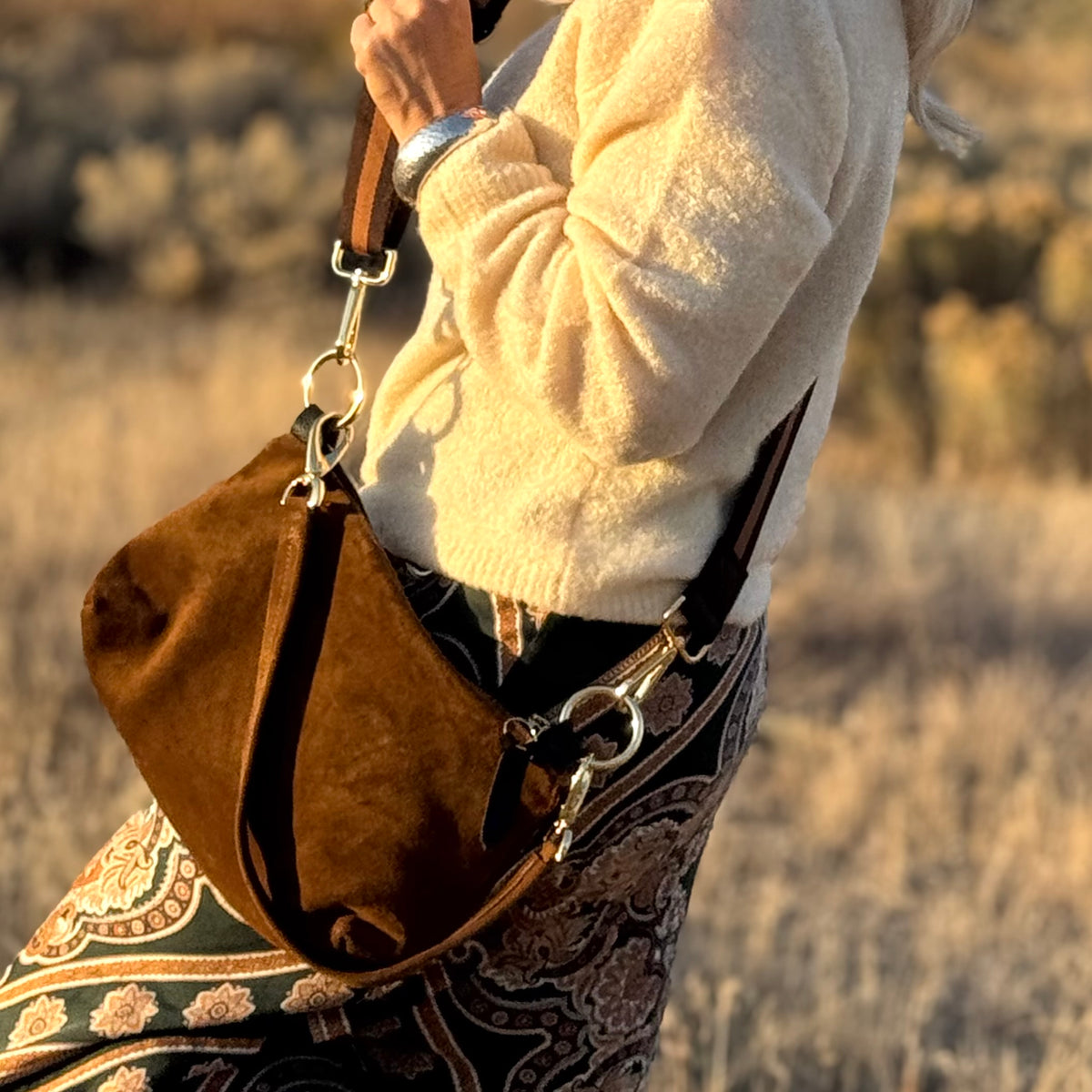 Sienna Slouch Suede Shoulder Bag