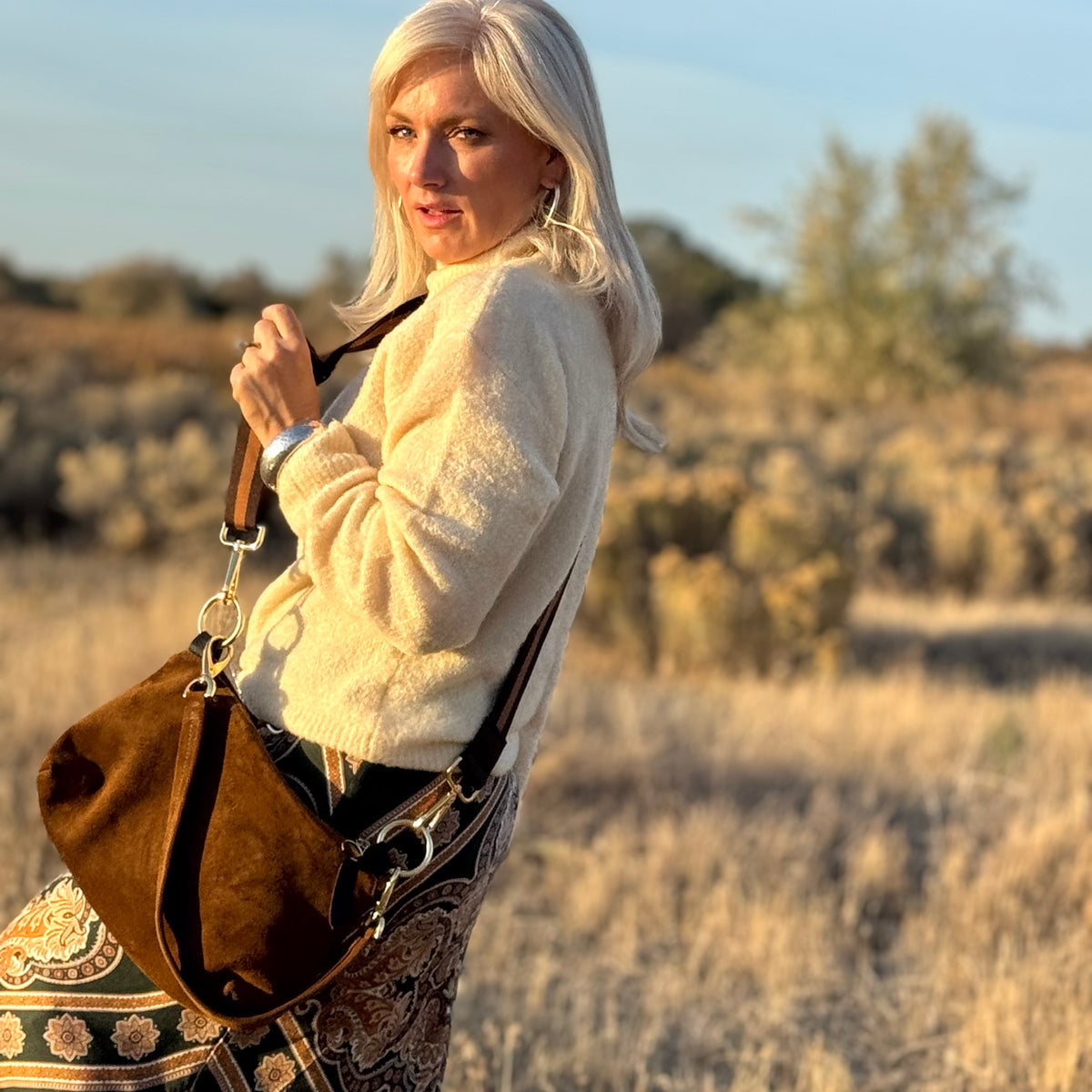 Sienna Slouch Suede Shoulder Bag