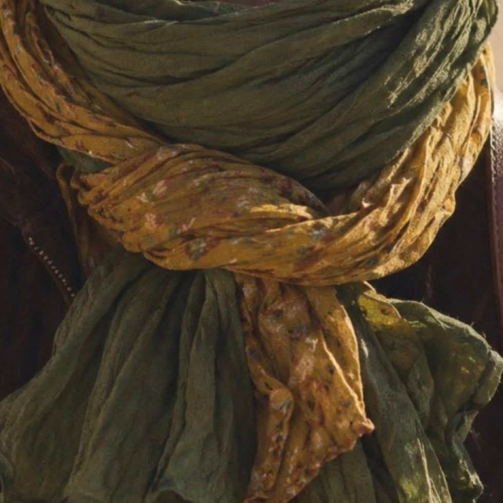 Olive & Honey Botanical Scarf