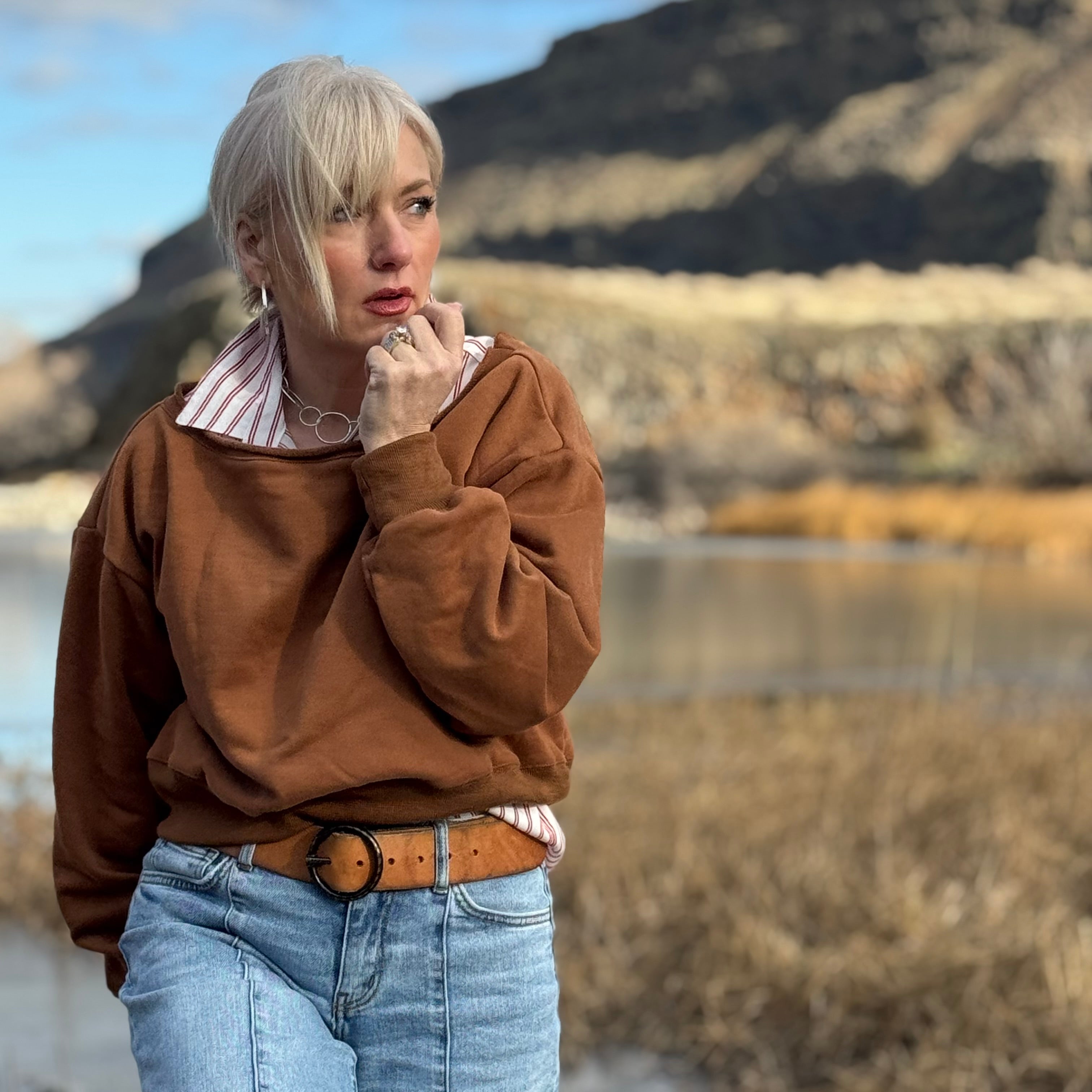 Soho Boatneck Pullover Camel